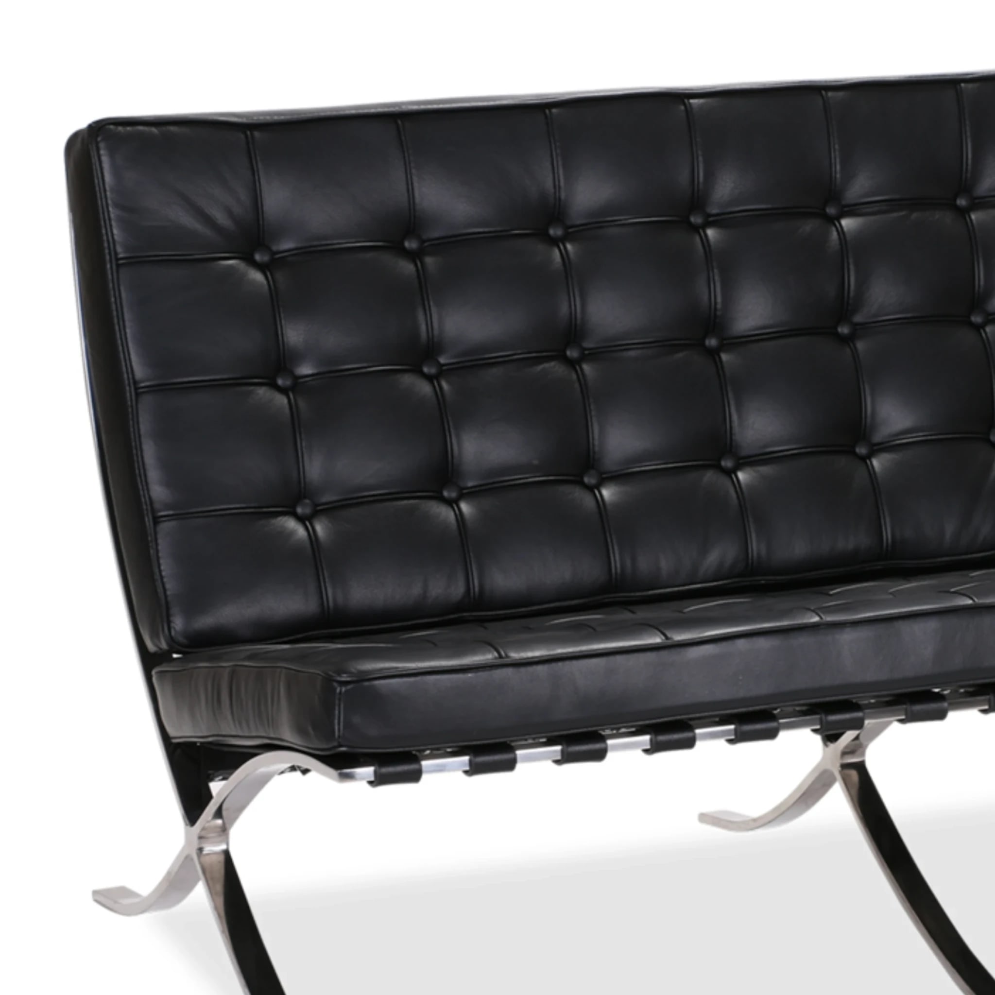 MODE Mies Van Der Rohe Barcelona Chair Replica, 2-Seater
