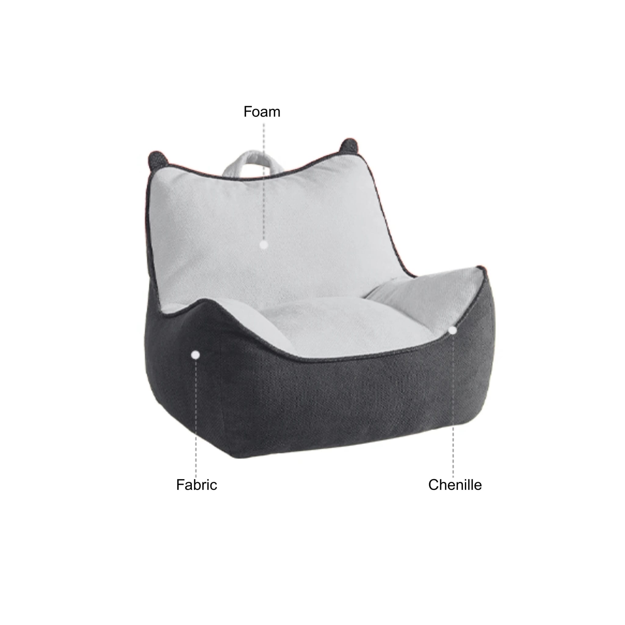 Linspire Banny Kids Beanbags, White & Green
