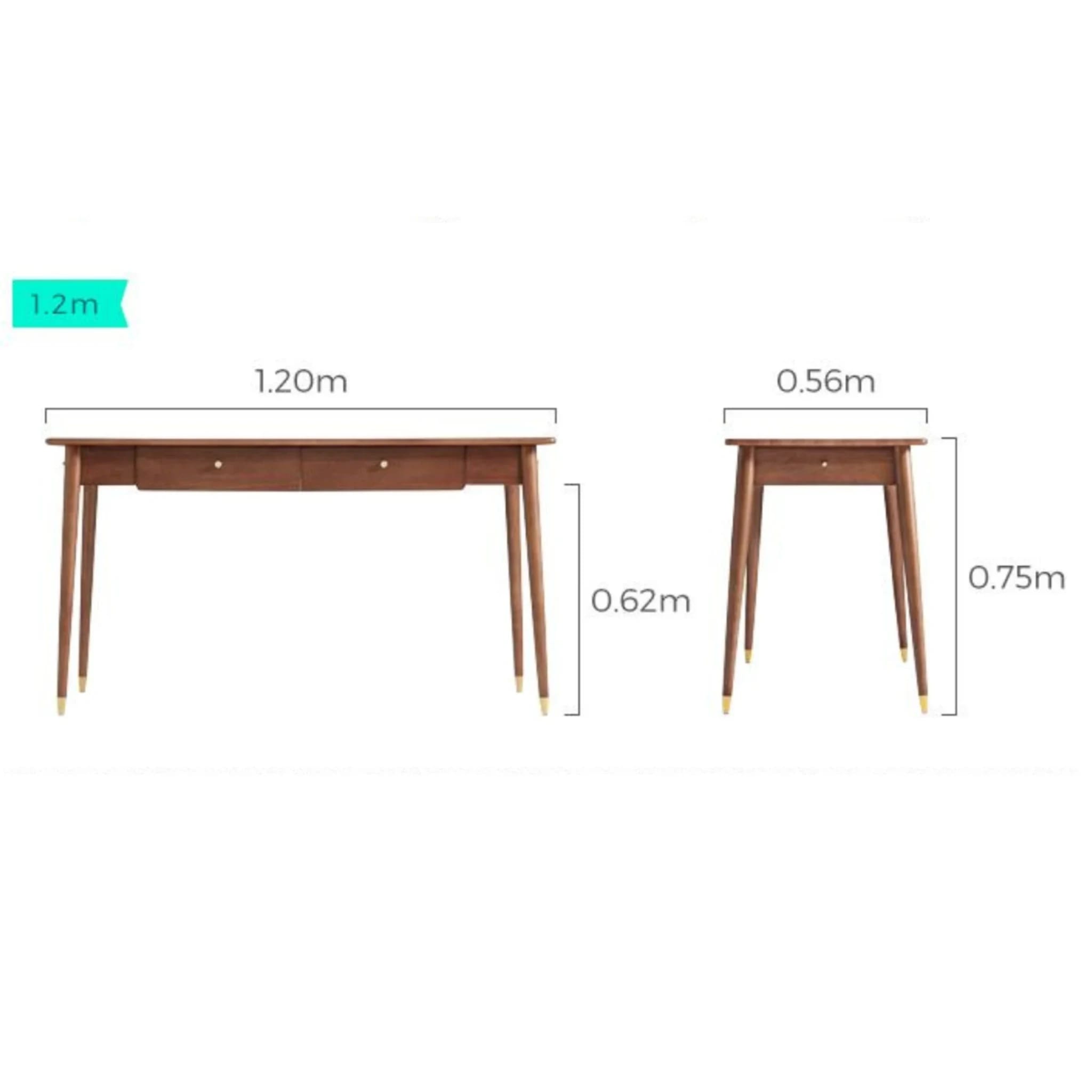 Linspire Edmond Solid Wood Desk, W120cm