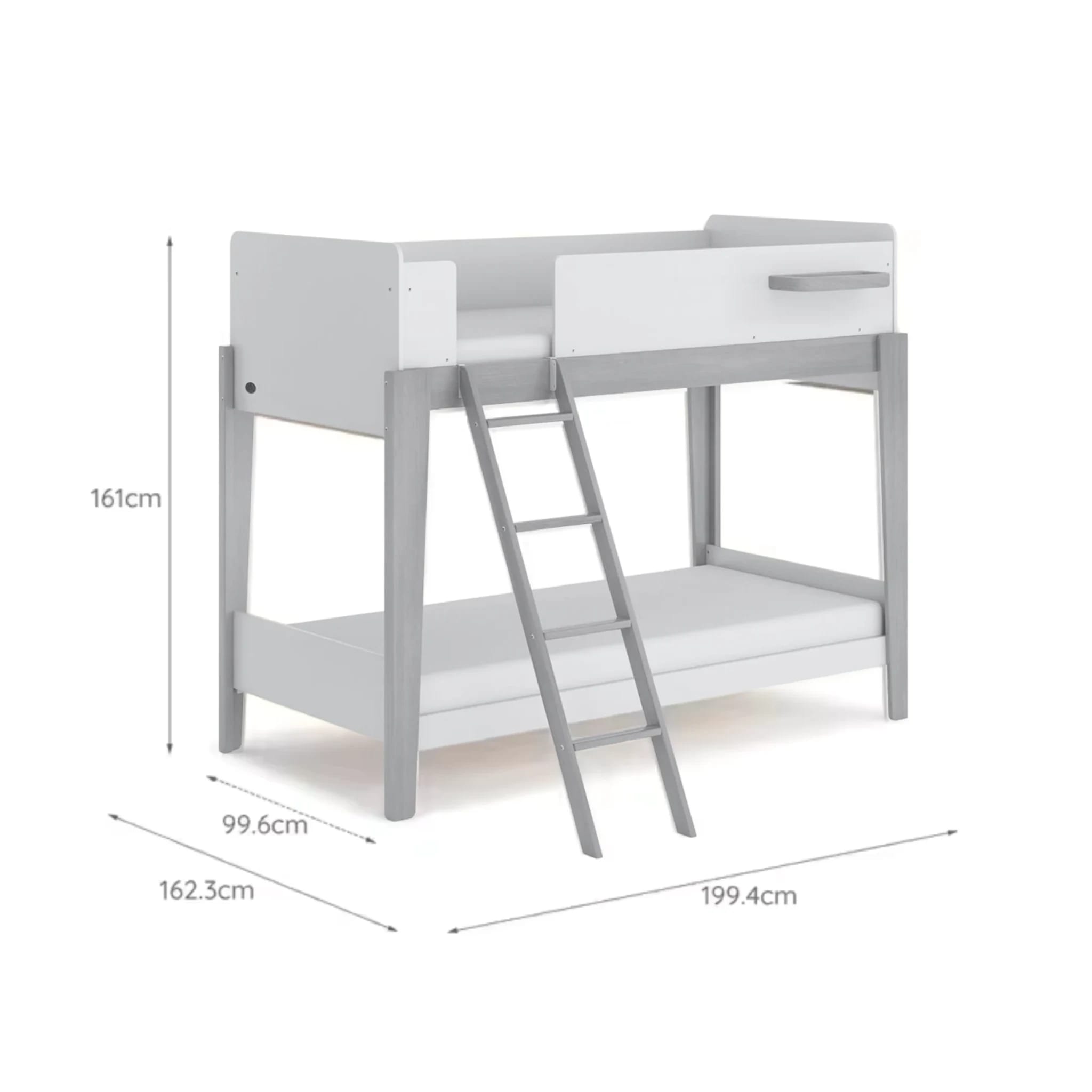Boori Natty Kids NZ Single Bunk Bed + Ladder, Oak