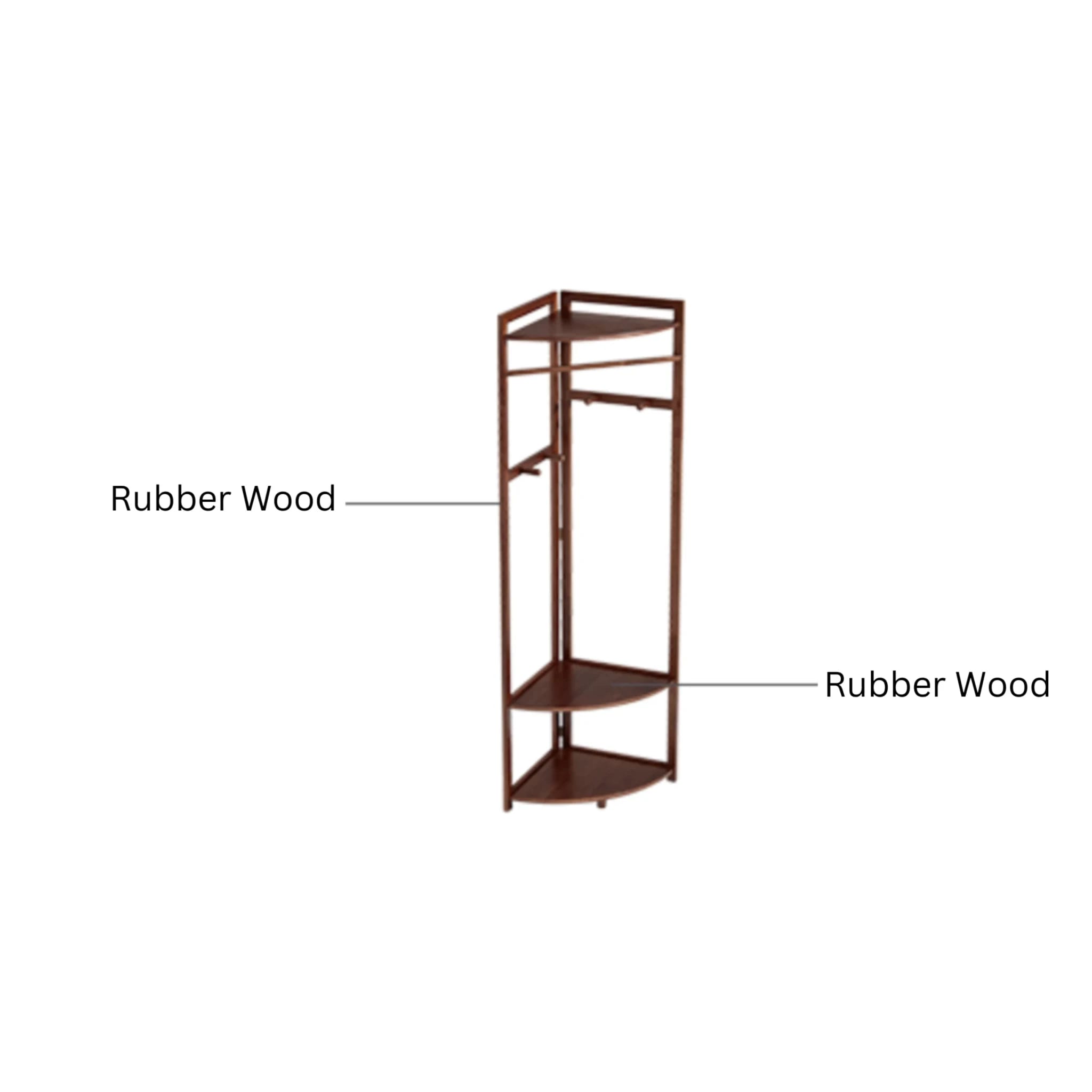Linspire Quaint Solid Wood Corner Clothes Rack, Small