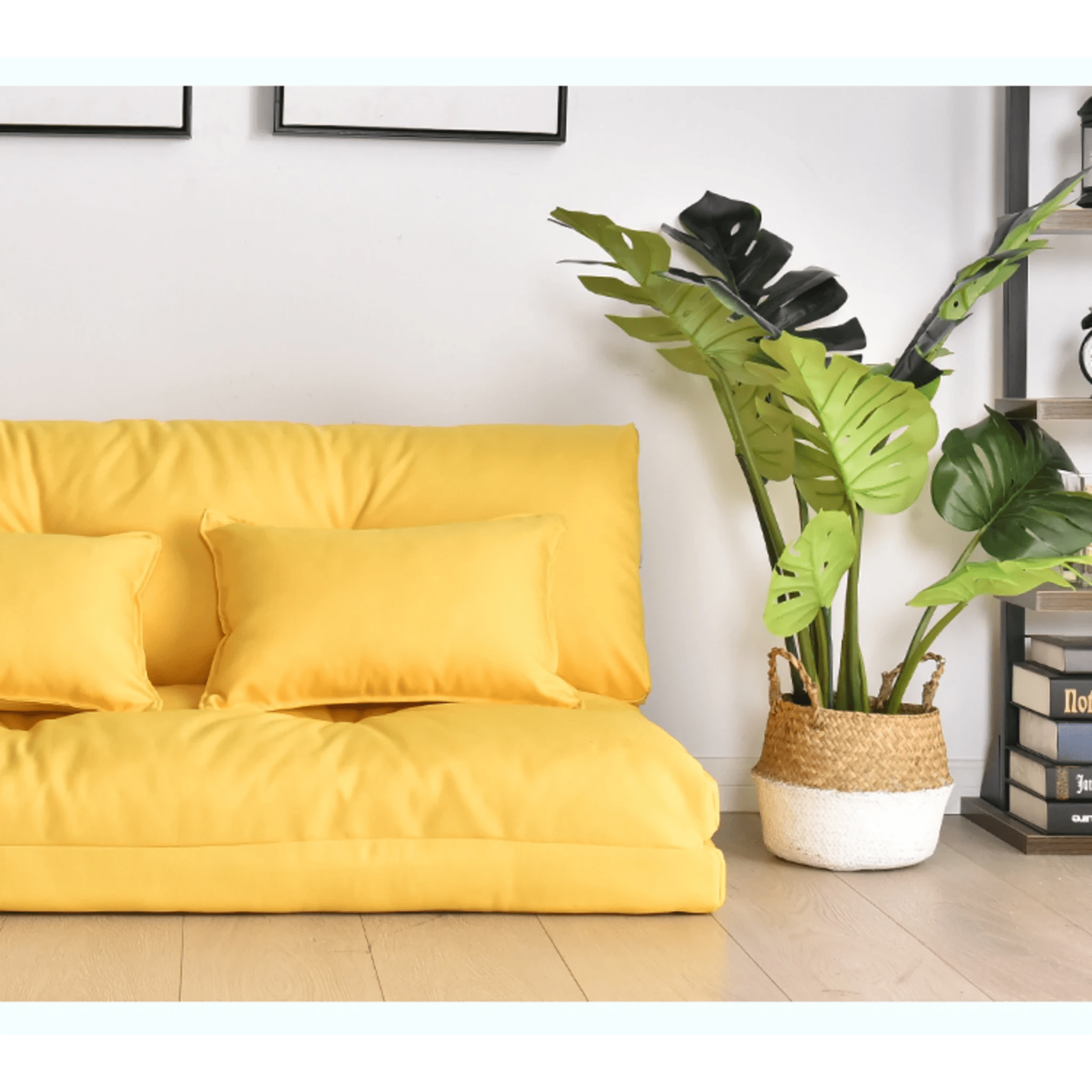 Urbana Japanese Futon Lounge 1-Seater Sofa Bed, W120cm, Yellow