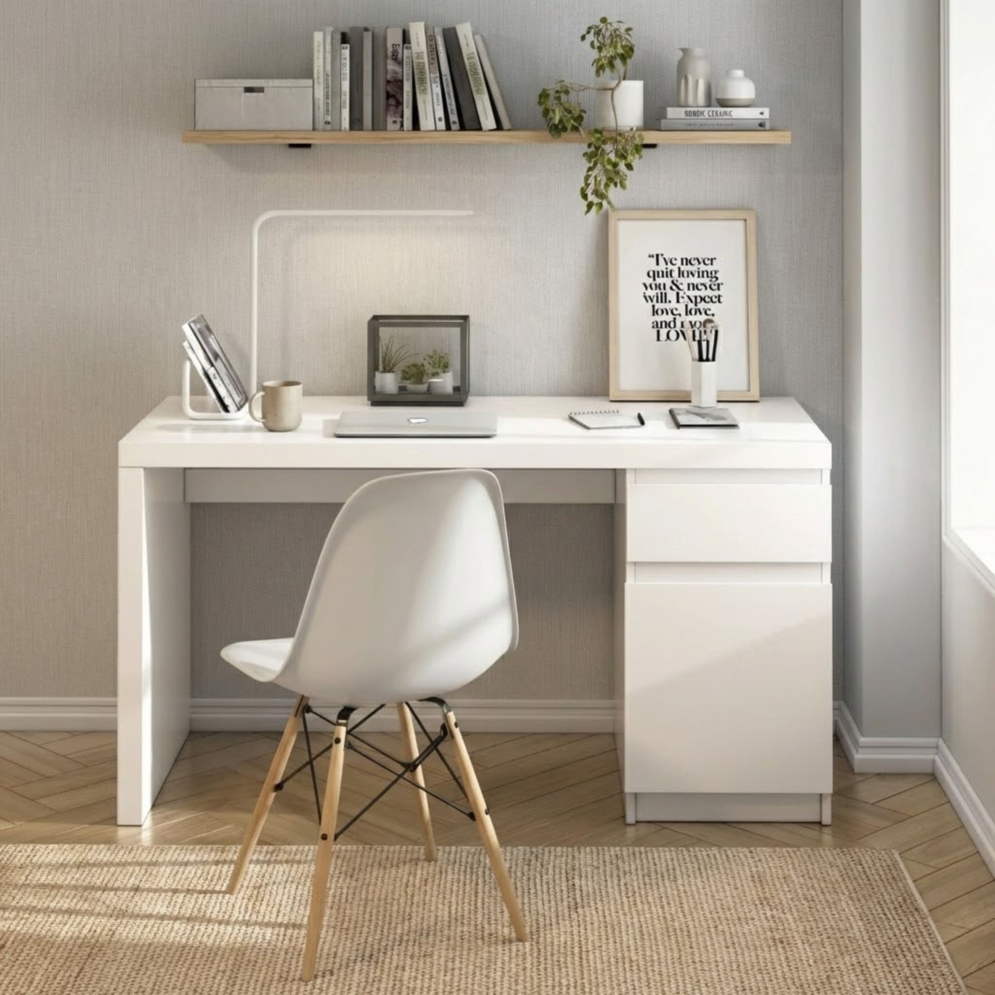 Loft Ensio Desk, W140cm, White