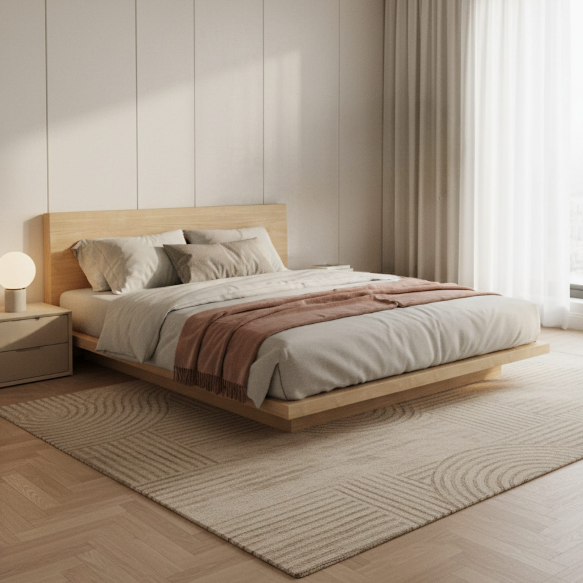 Loft Japandi NZ Queen Platform Bed Frame