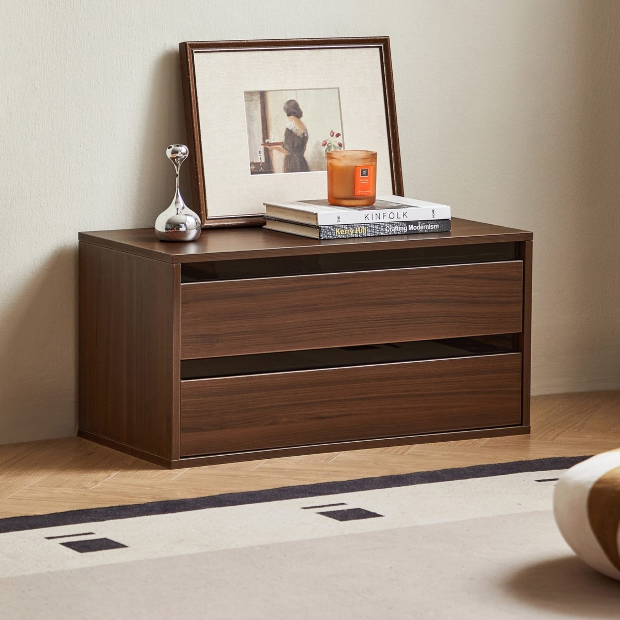 Linspire Forma 2 Drawers Module, Dark Wood