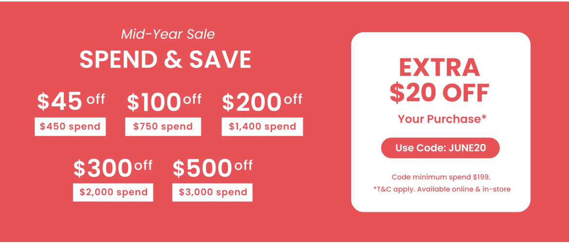 Mid Year Sitewide Sale - Spend and Save