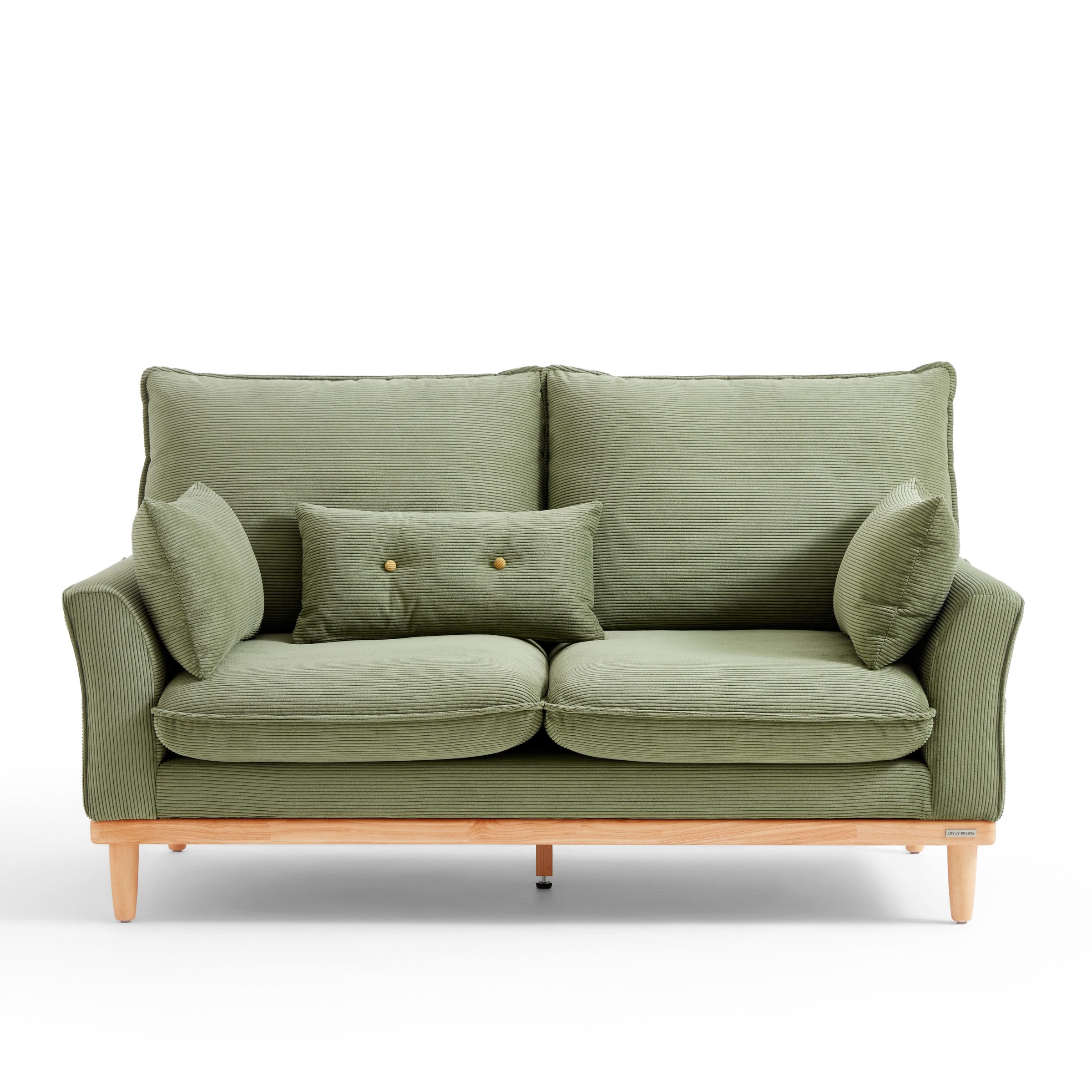 Moss Green, Natural Wood