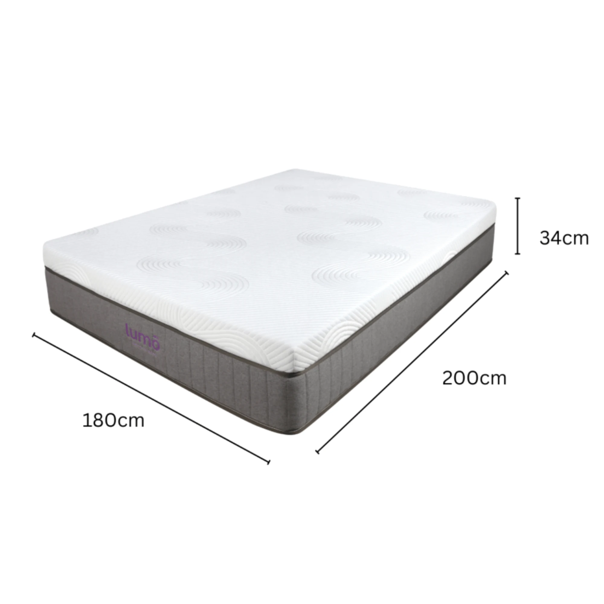 Lumo Cloud Memory Foam Mattress - Adjustable Firmness - Global Super King