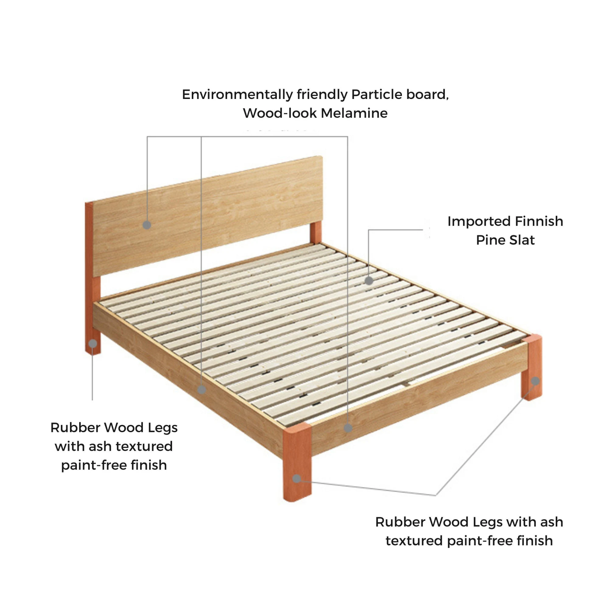Loft Japandi NZ Queen Bed Frame