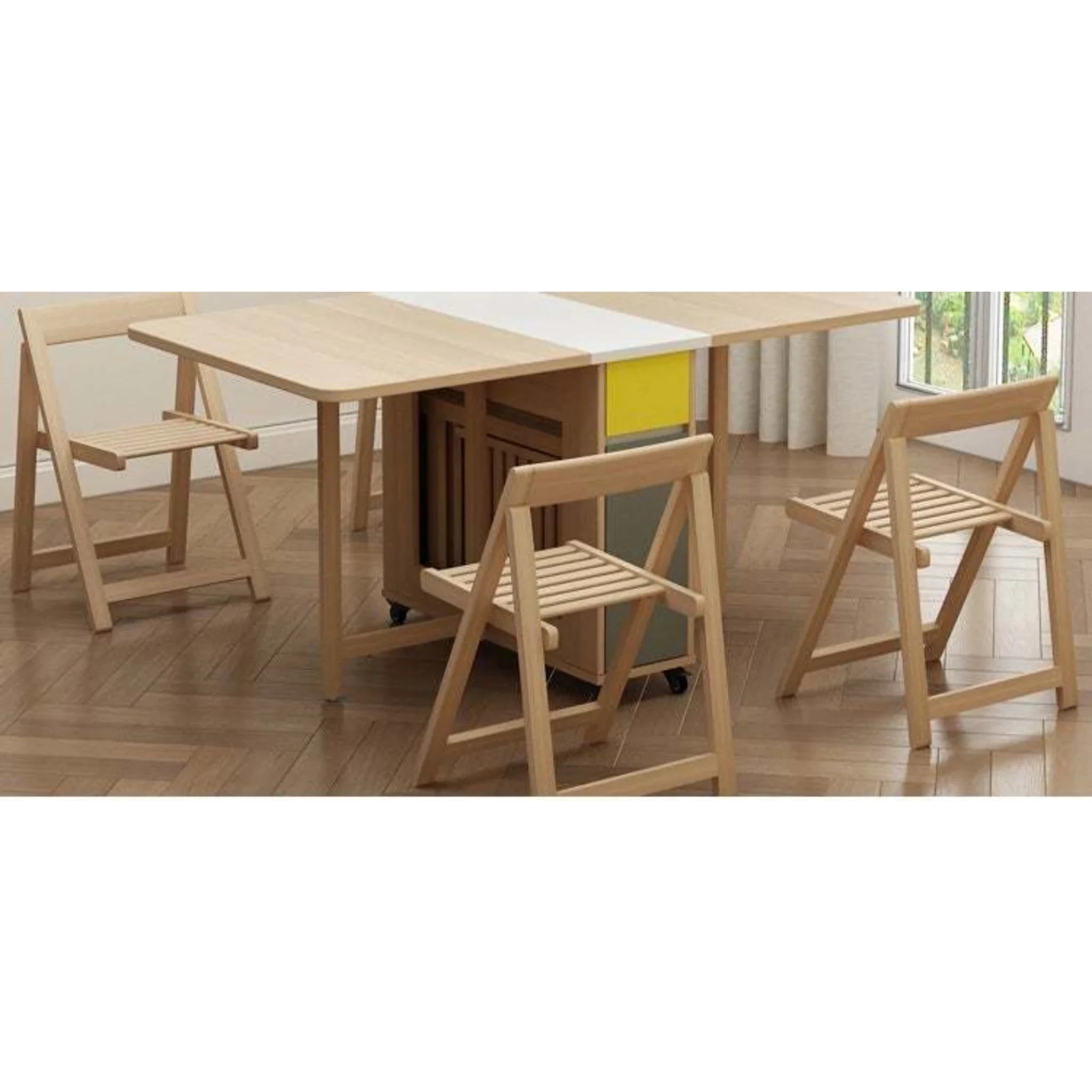 Loft Nordic Dining Chair, Natural Wood, Set of 2