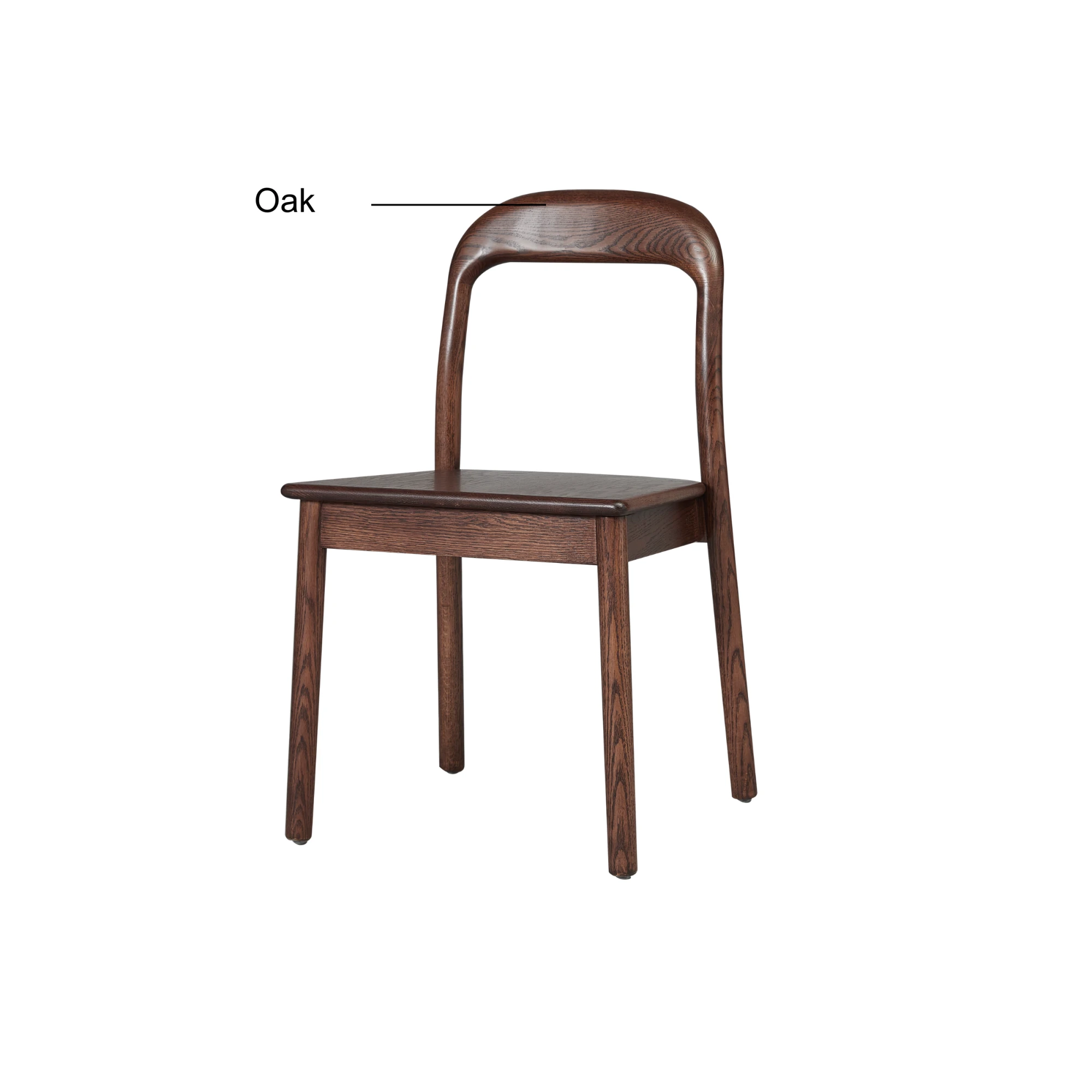 Solidwood Kano Curved-Back Dining Chairs, Set of 2