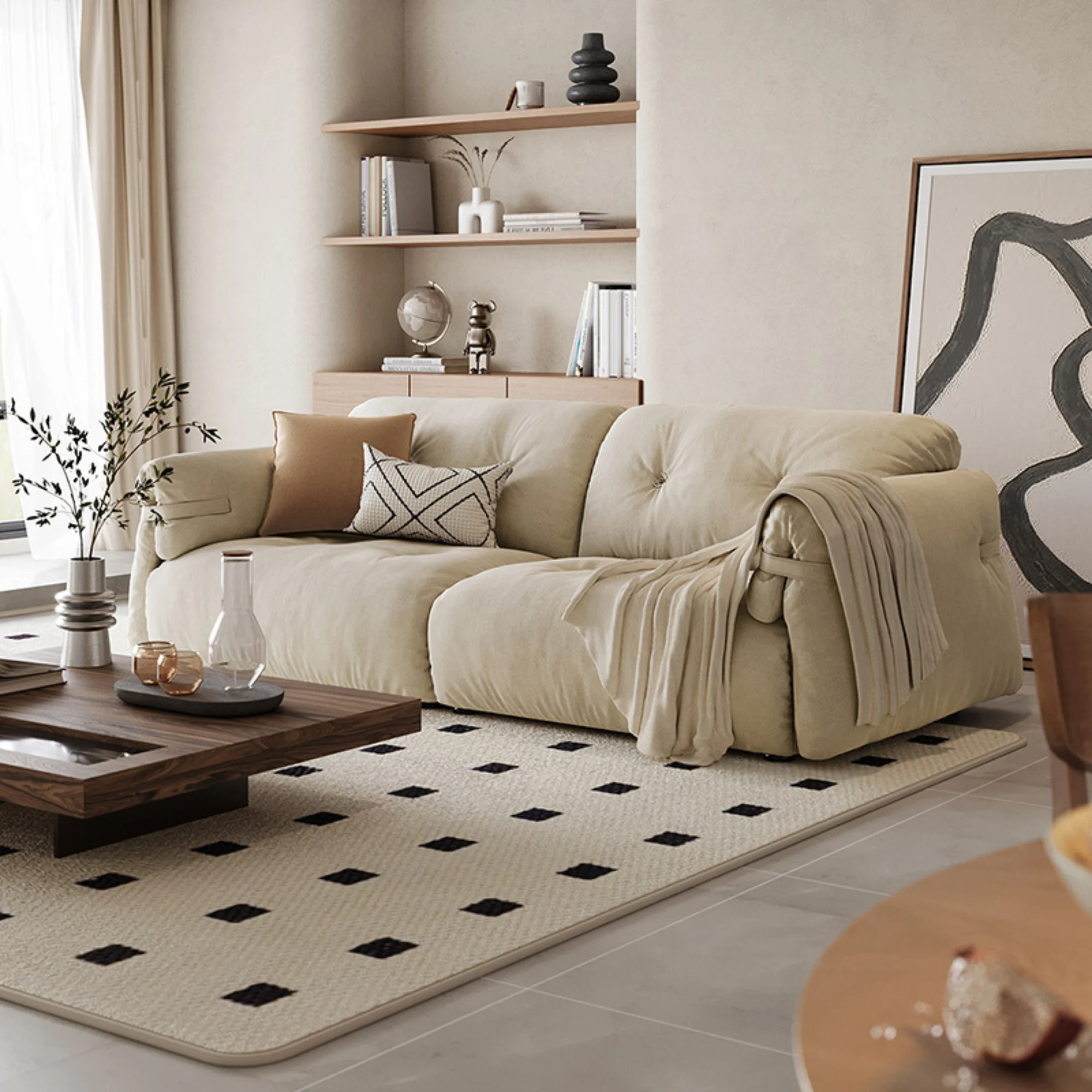 Linspire Serenity 3.5-Seater Sofa, Sand White