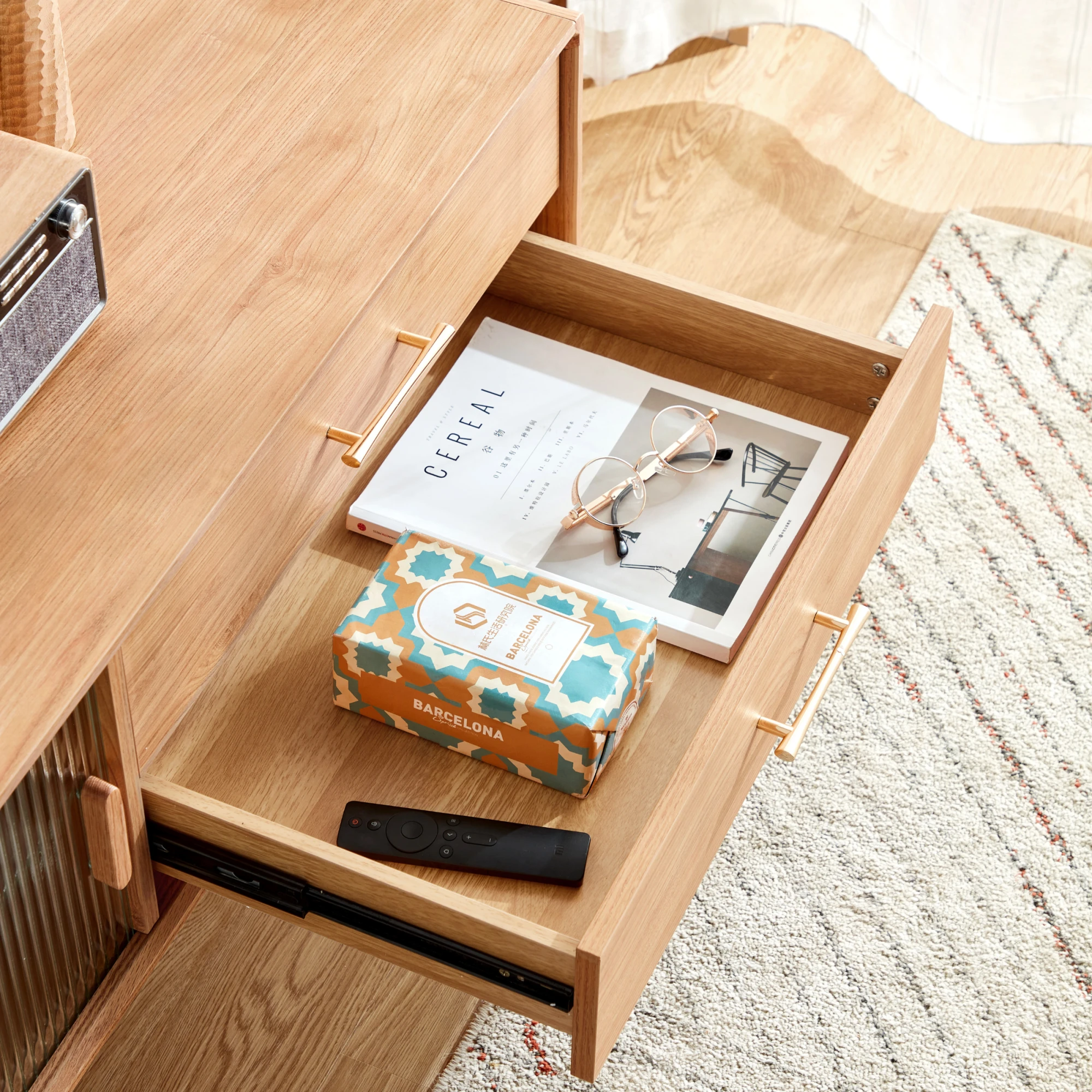Linspire Ventus Entertainment Unit, 150cm, Natural Wood