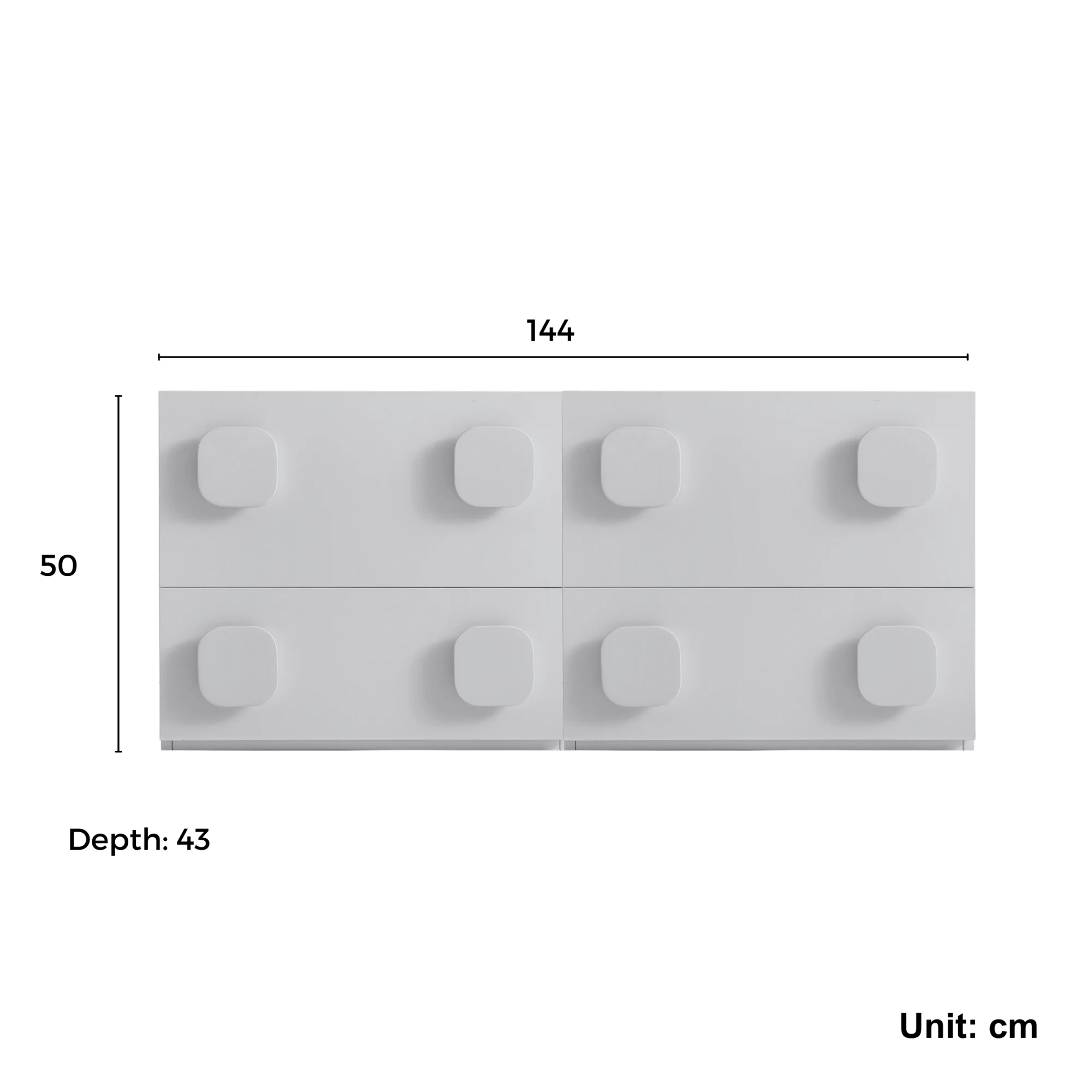 Linspire Mosaic Set of 2 Modular Storage Cabinets, Off-White