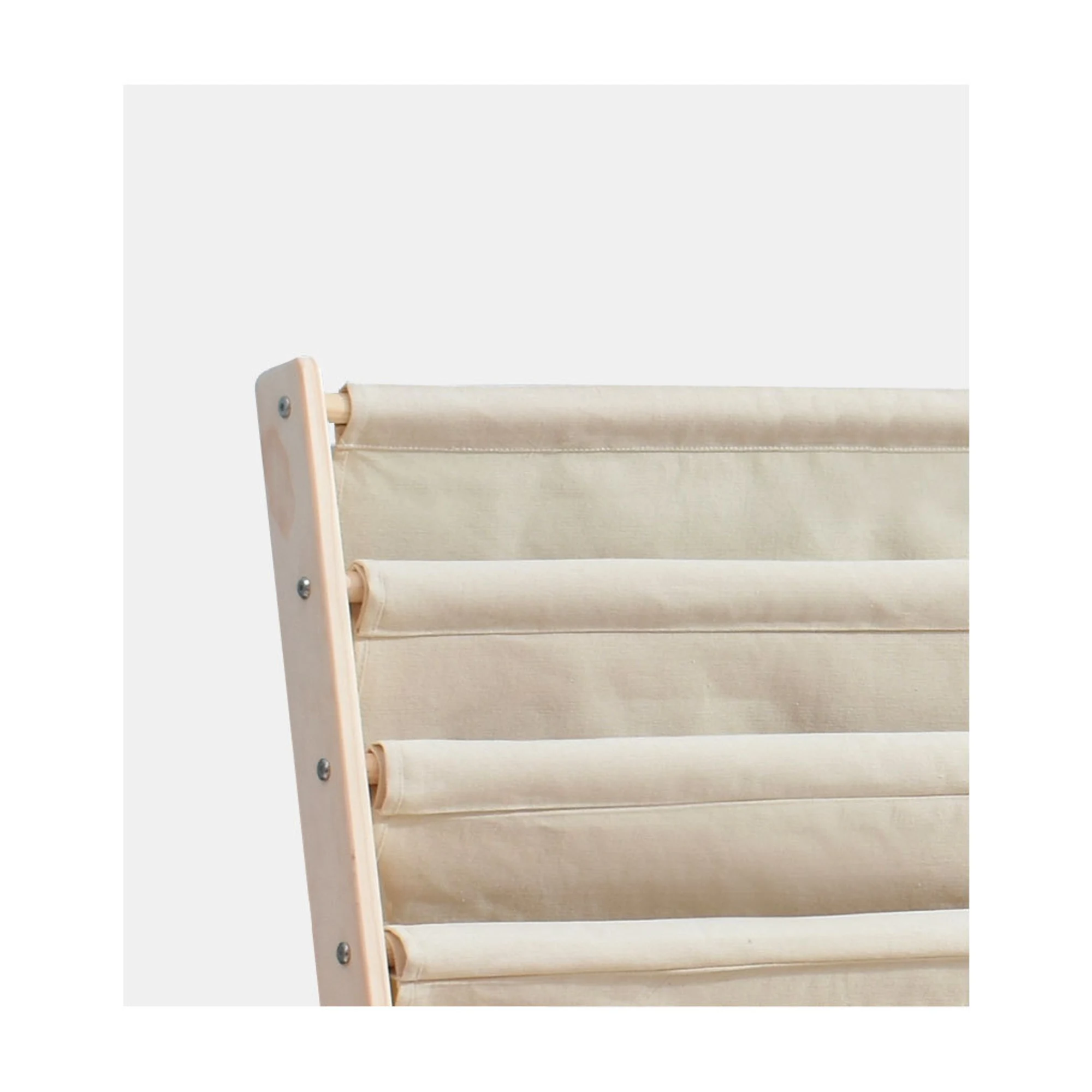 Alpaka Libby Solid Pine Canvas Bookshelf, Natural Wood