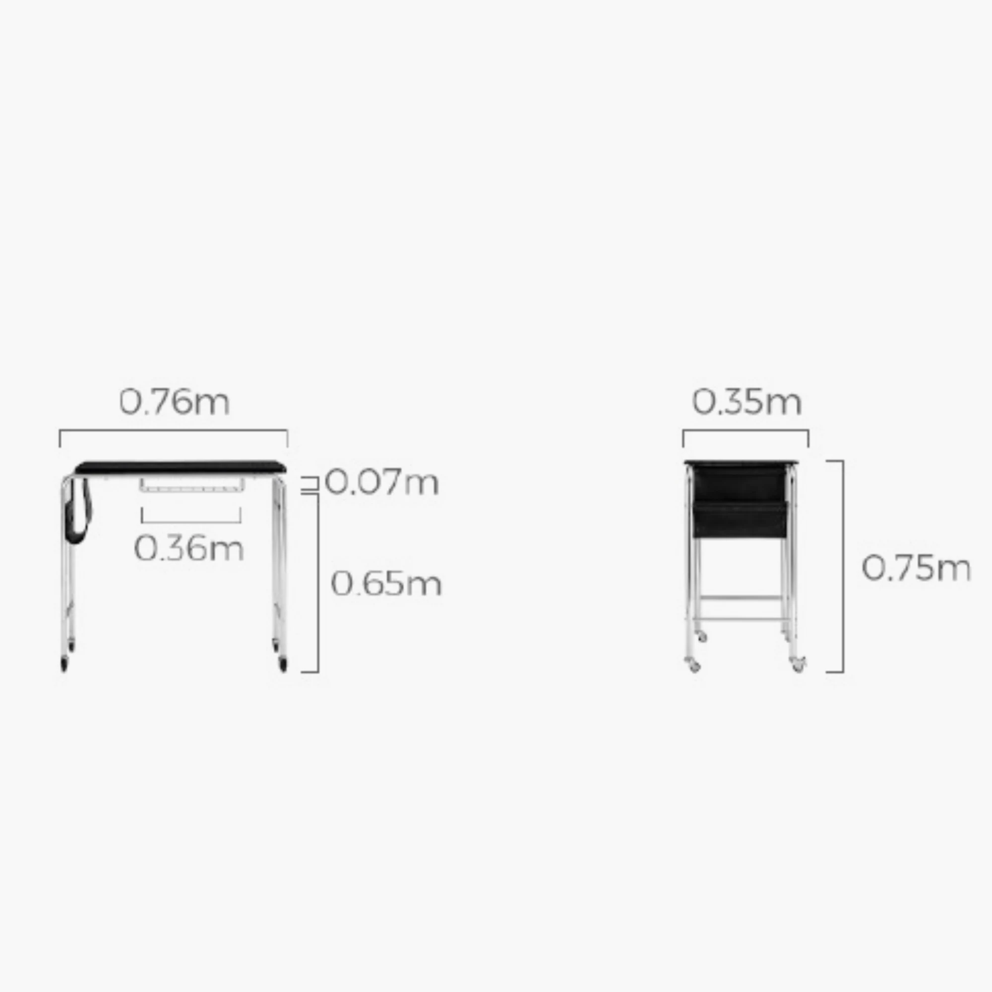 Linspire Trend Office Desk with Casters, Off-White