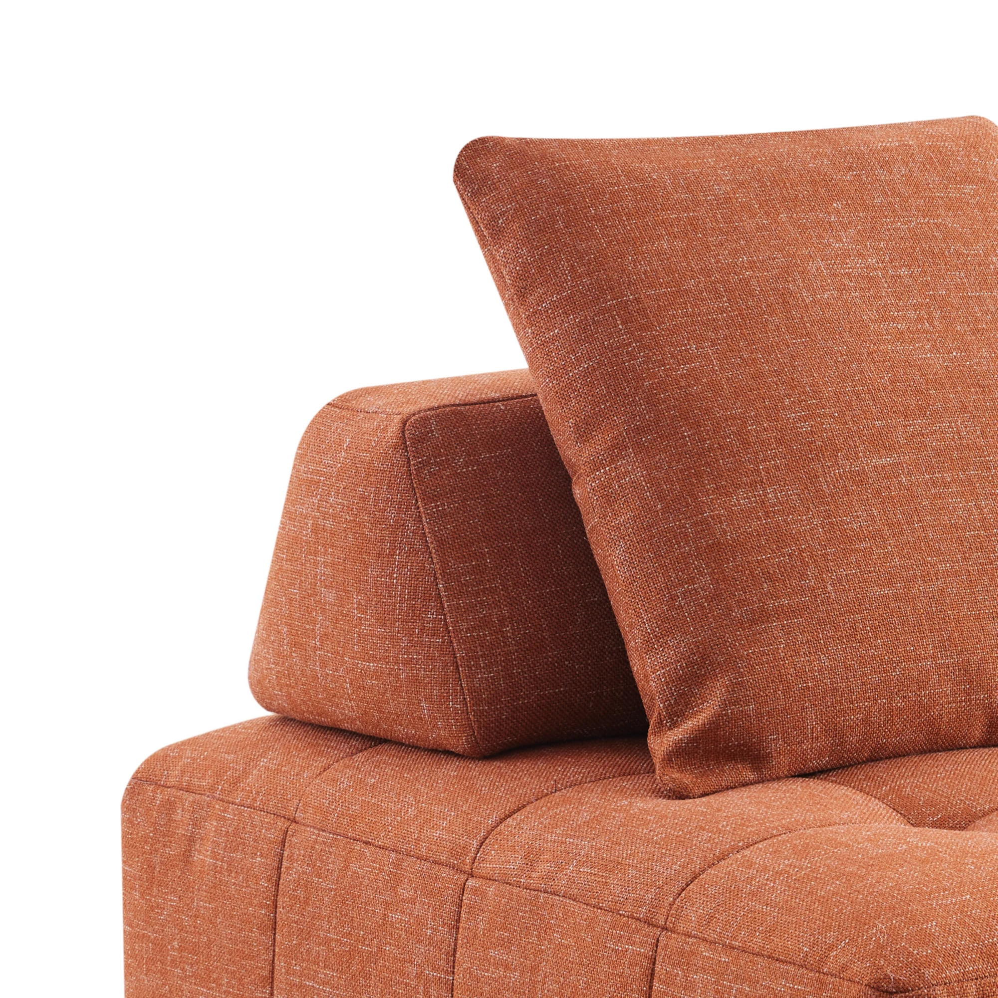 MODE Rubik 1-Seater Lounger Sofa, Burnt Orange