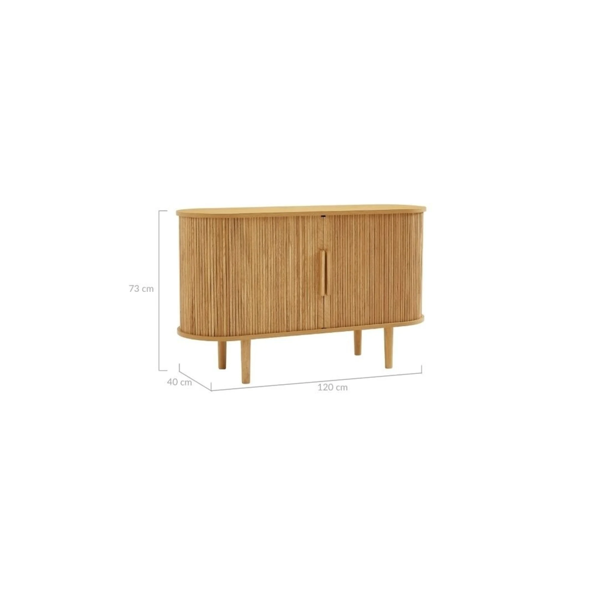 Lifely Tate Tambor Door Sideboard, Natural Wood