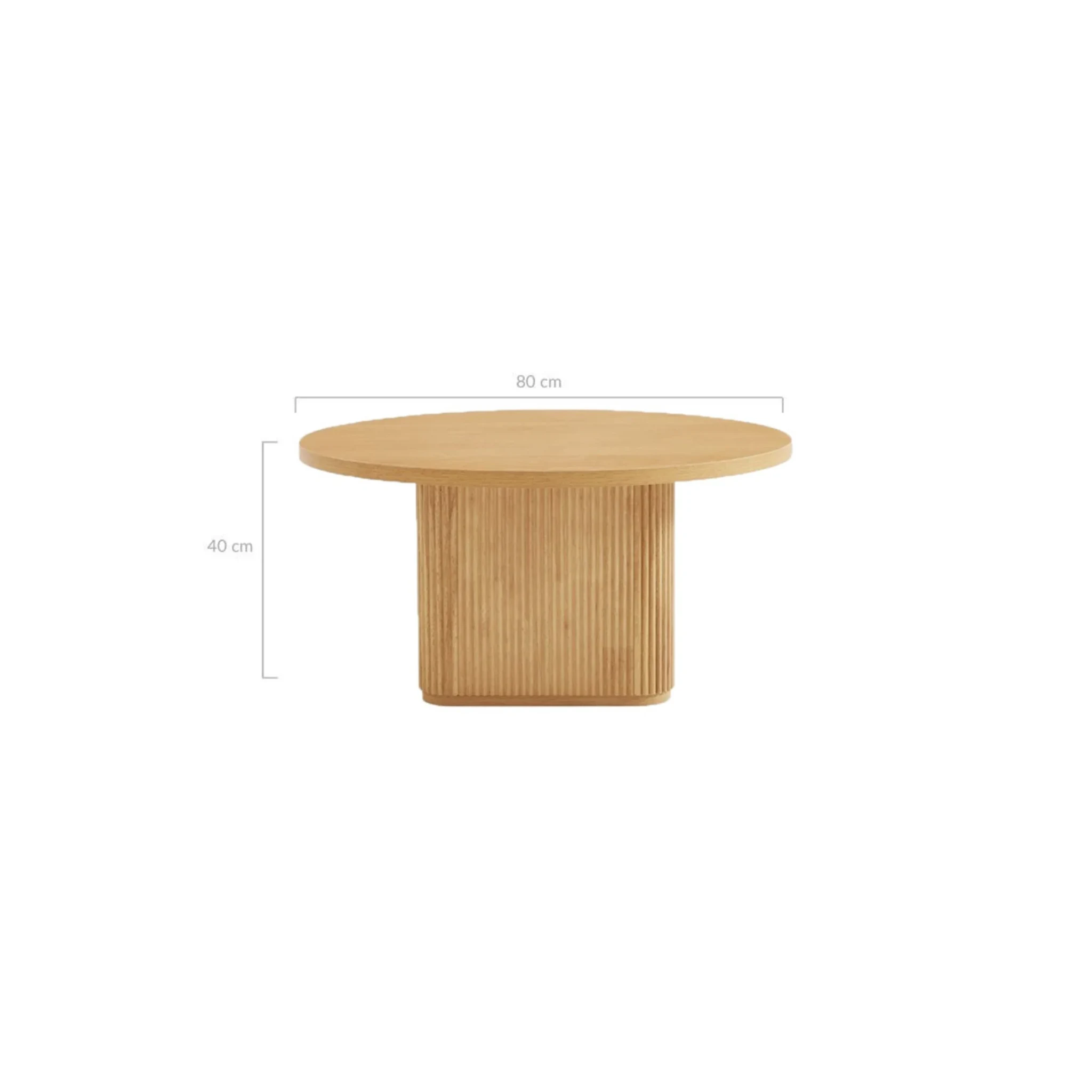 Lifely Tate Ripple Coffee Table, Natural Wood