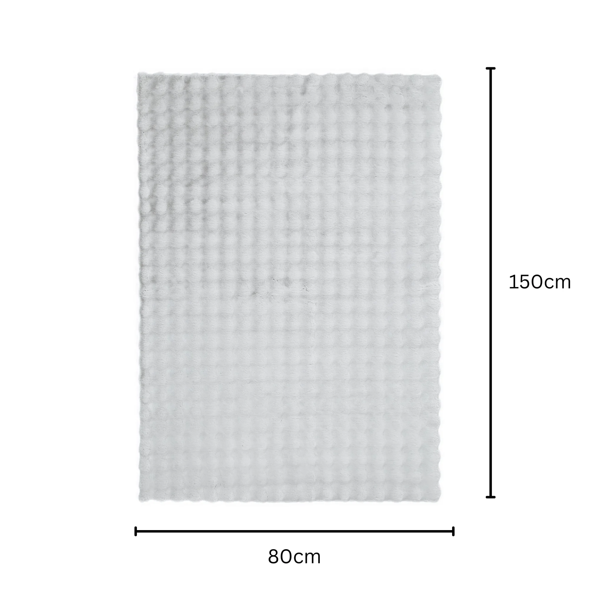 DreamWeaver Essence Machine Washable Rug, Silver, 80x150cm