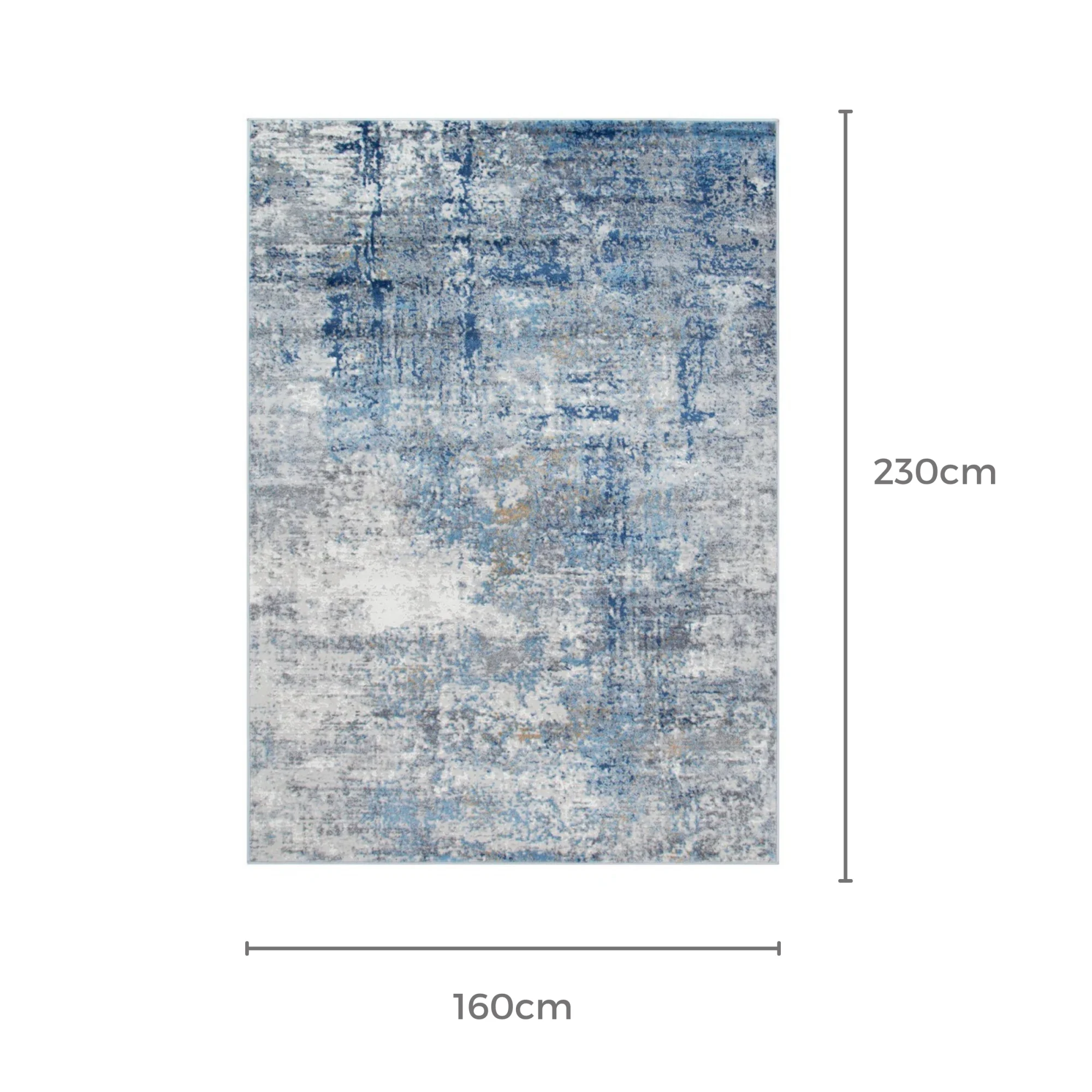 DreamWeaver Zenith Modern Rug, Navy Blue, 160x230cm