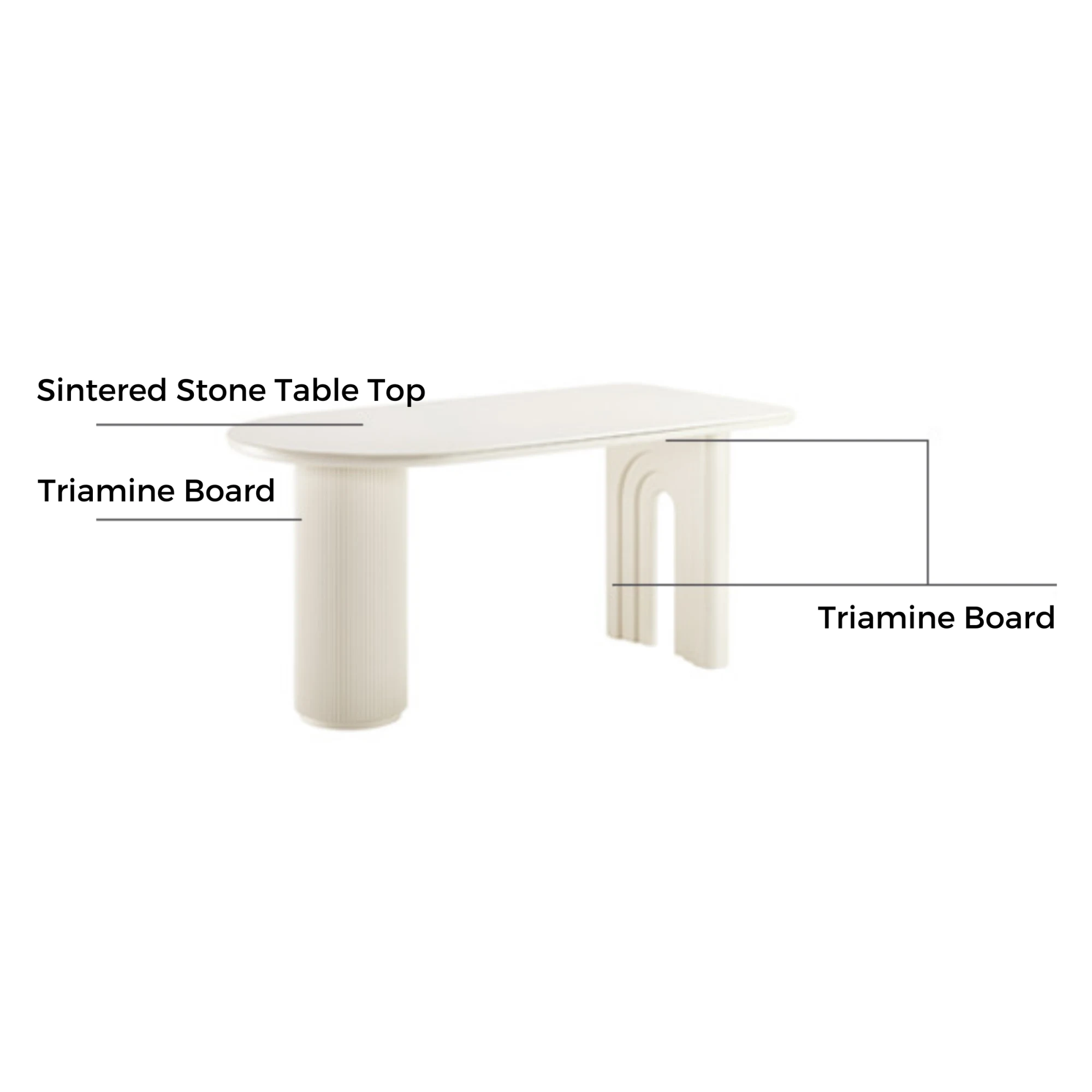 Linspire Flova Dining Table, 140x80x75cm-VOID