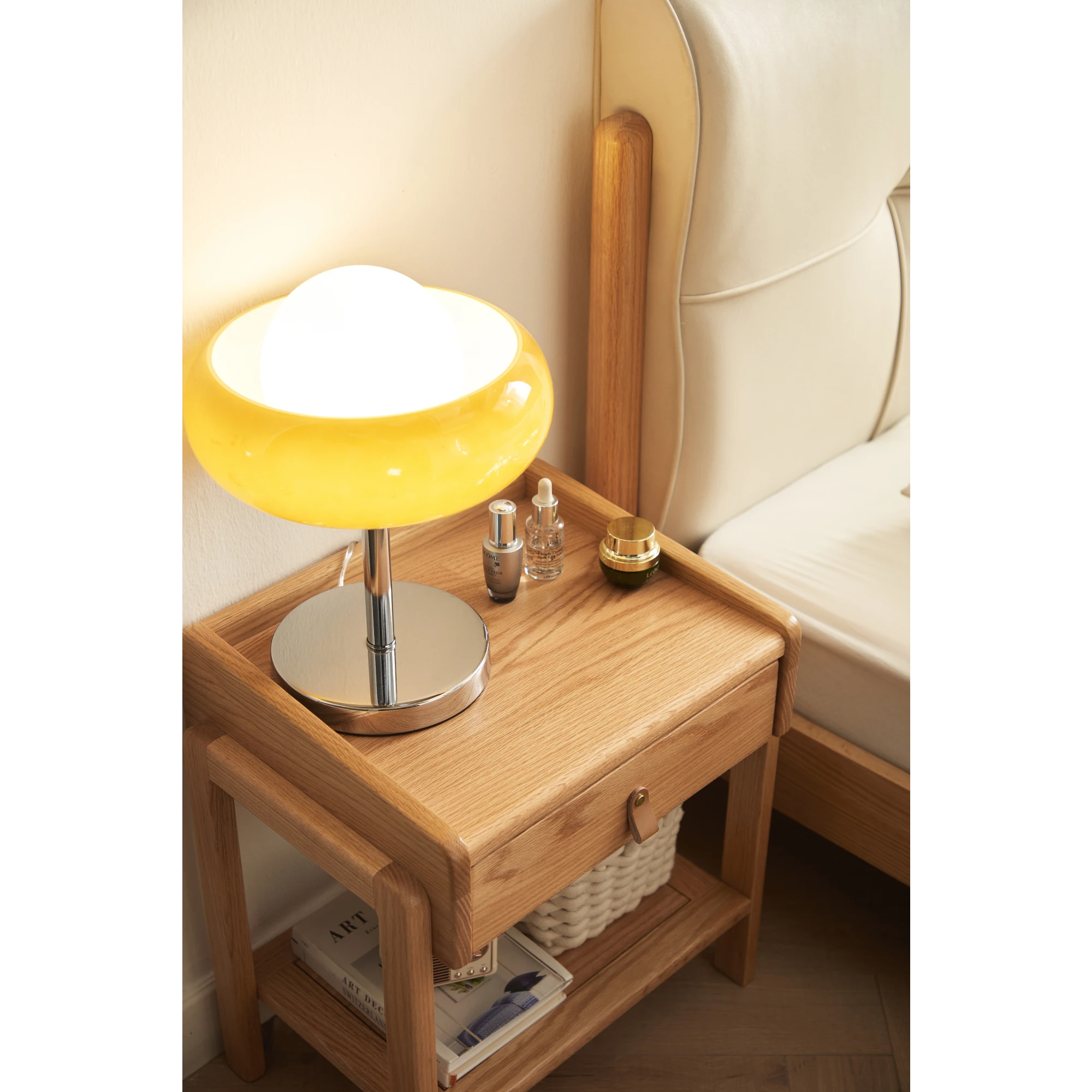 Linspire Flow Solid Wood Bedside Table