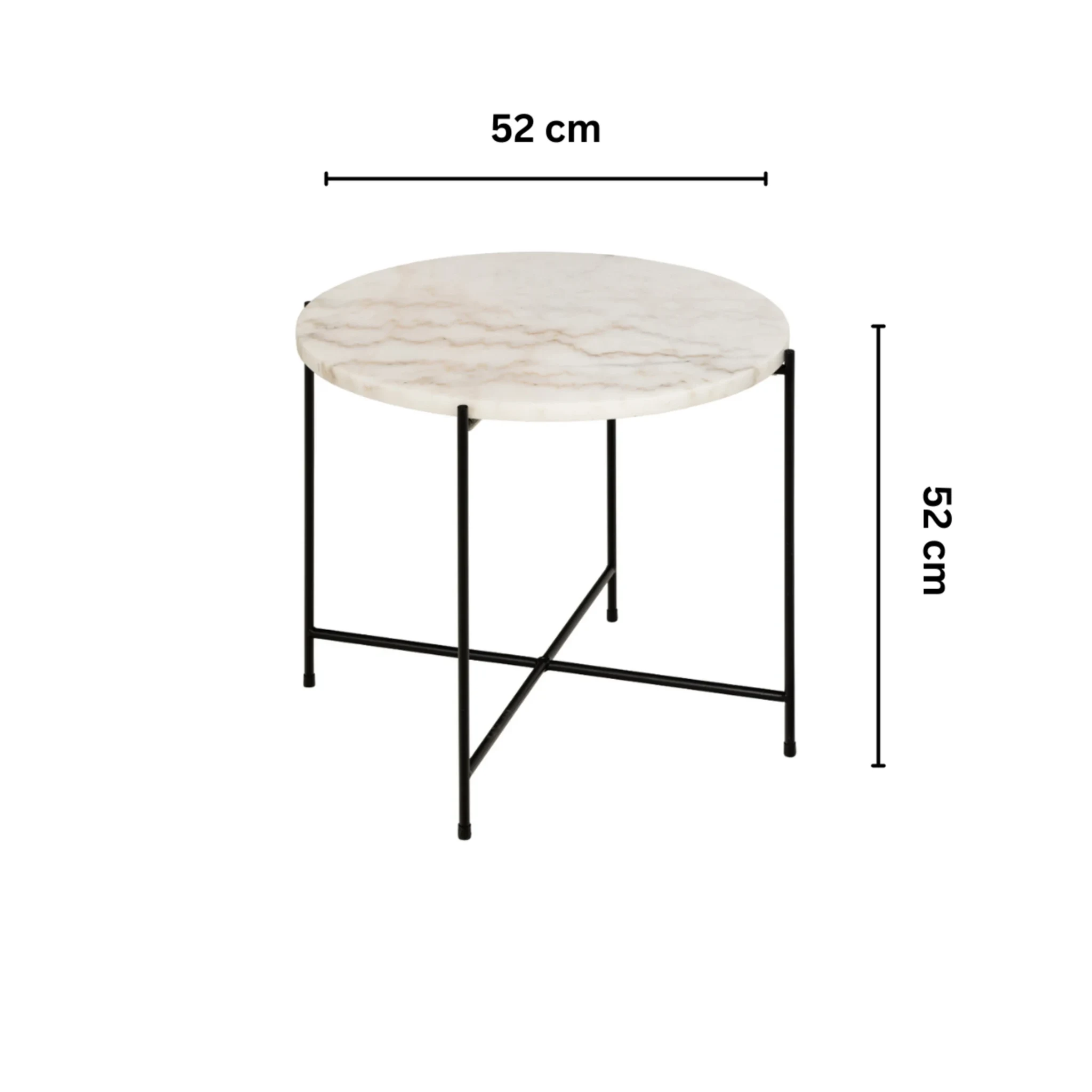 Hjem Design Avila Marble Coffee Table, White