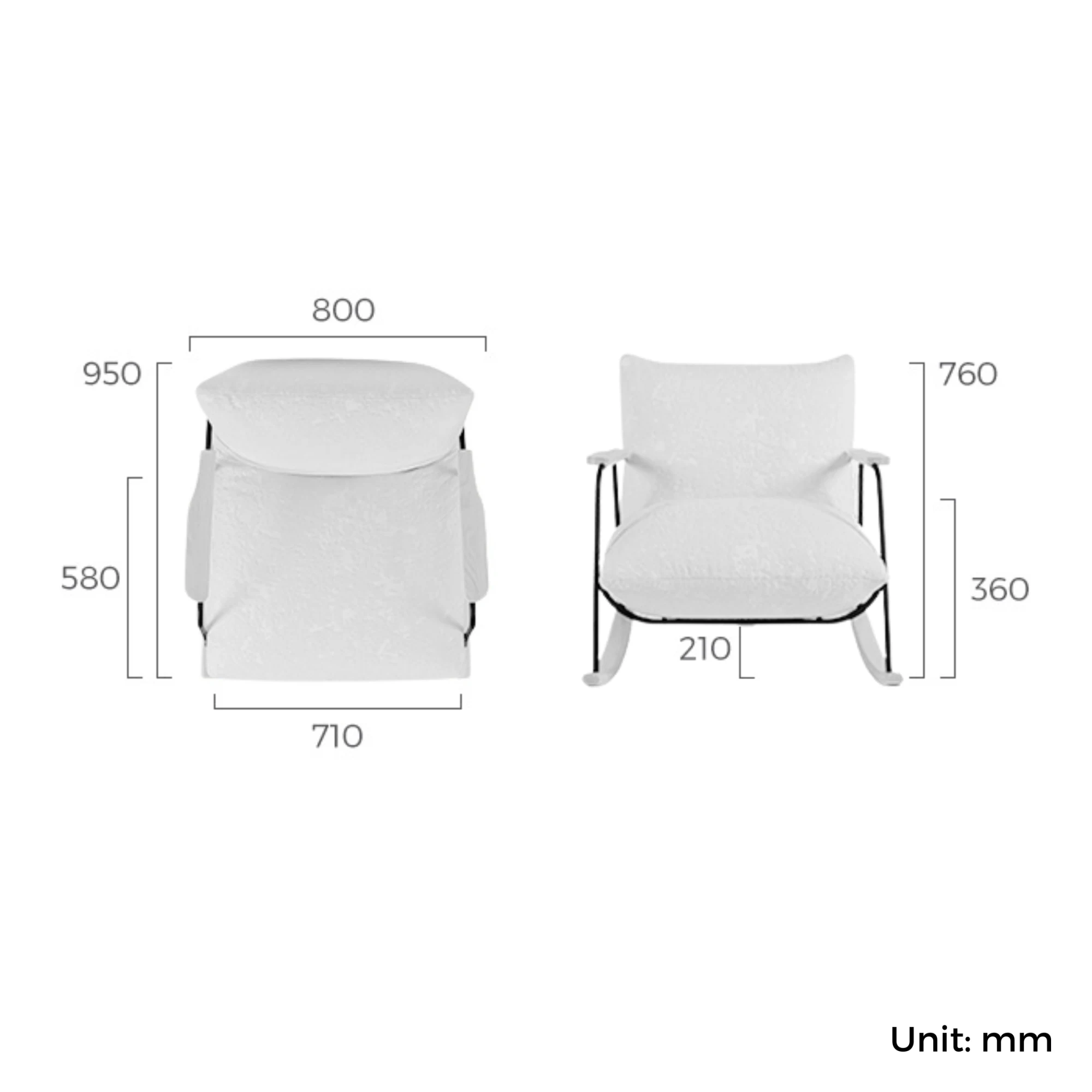Linspire Dermot Rocking Chair, Multi-Colour