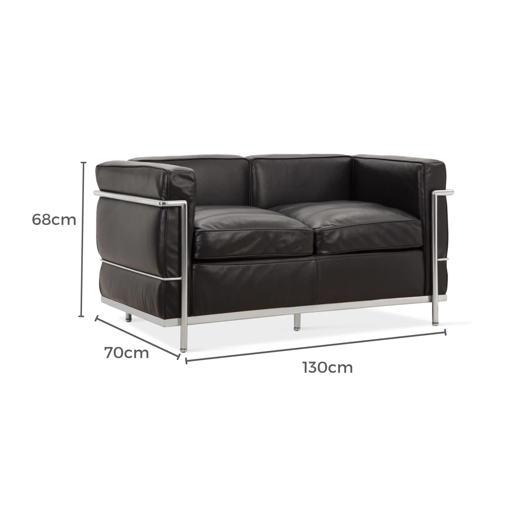 MODE Le Corbusier LC2 Sofa Replica, 2-Seater