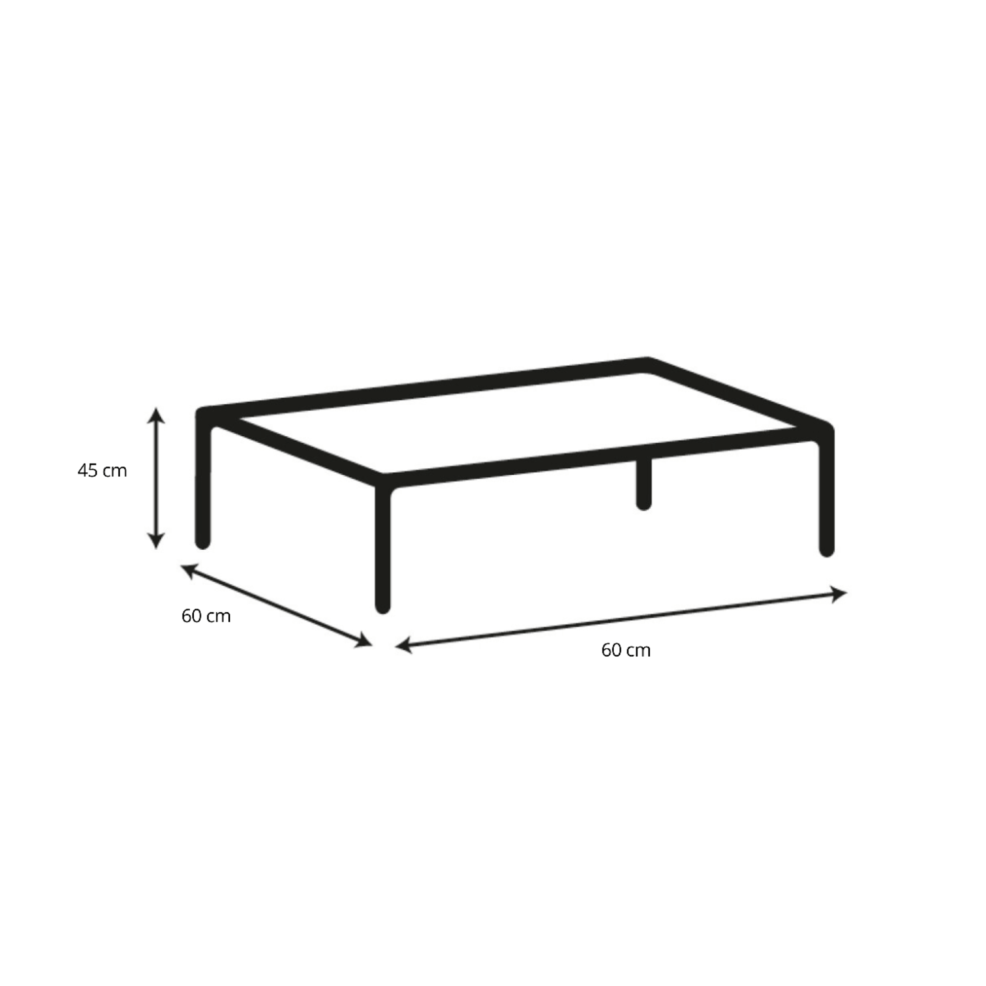 Hjem Design Newark Square Coffee Table with Shelf