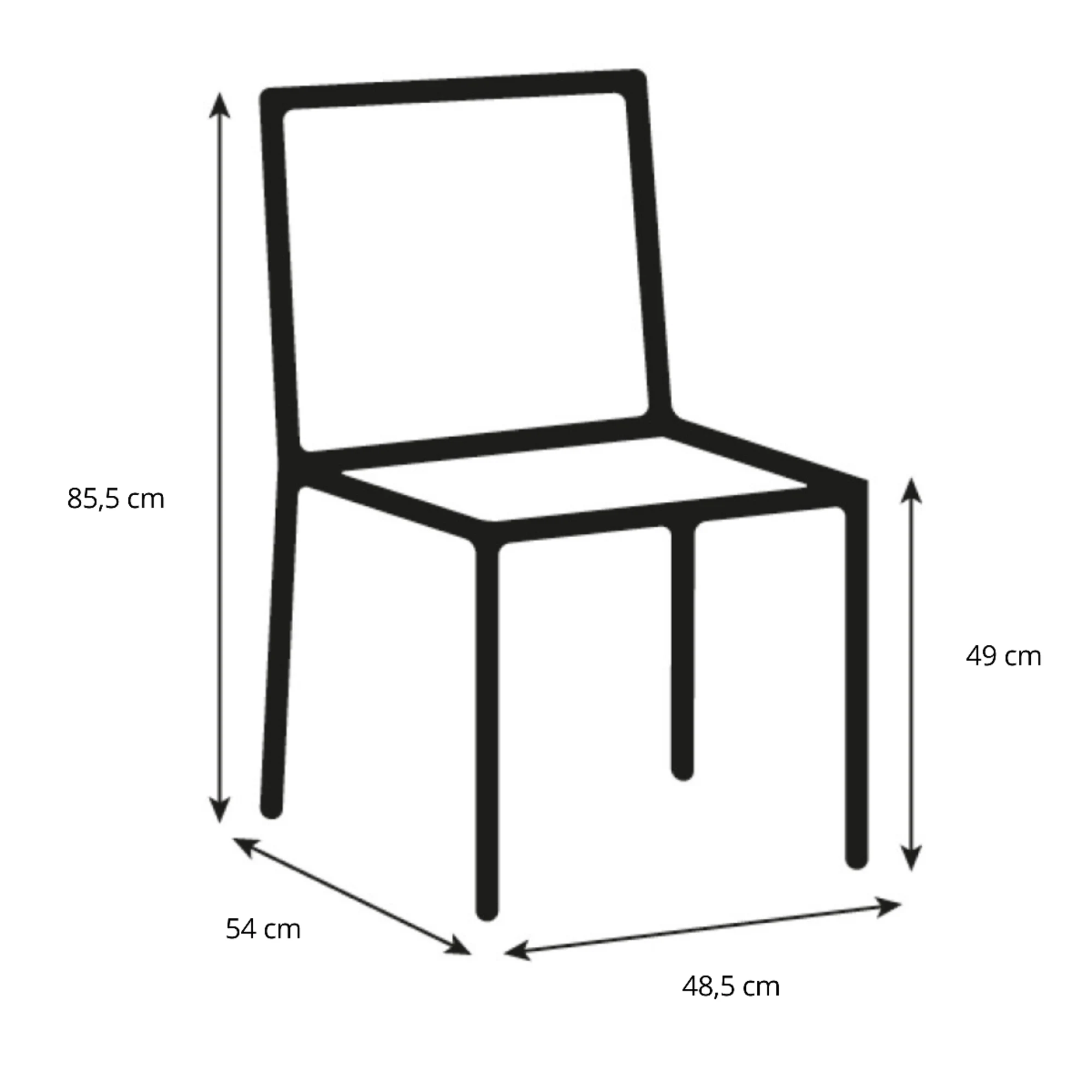 Hjem Design Nyx Dining Chair, Black, Set of 2