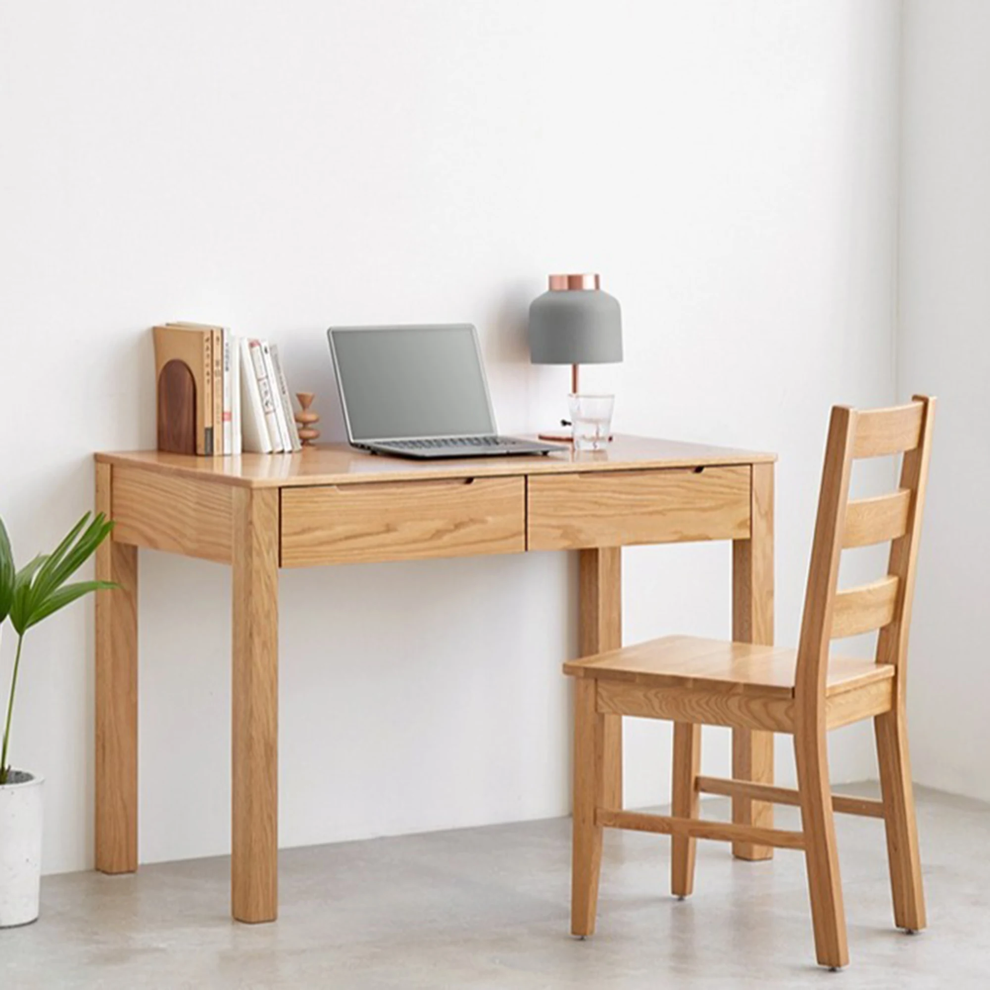 Solidwood Norway Study Desk, 90x56x76cm, Natural Wood