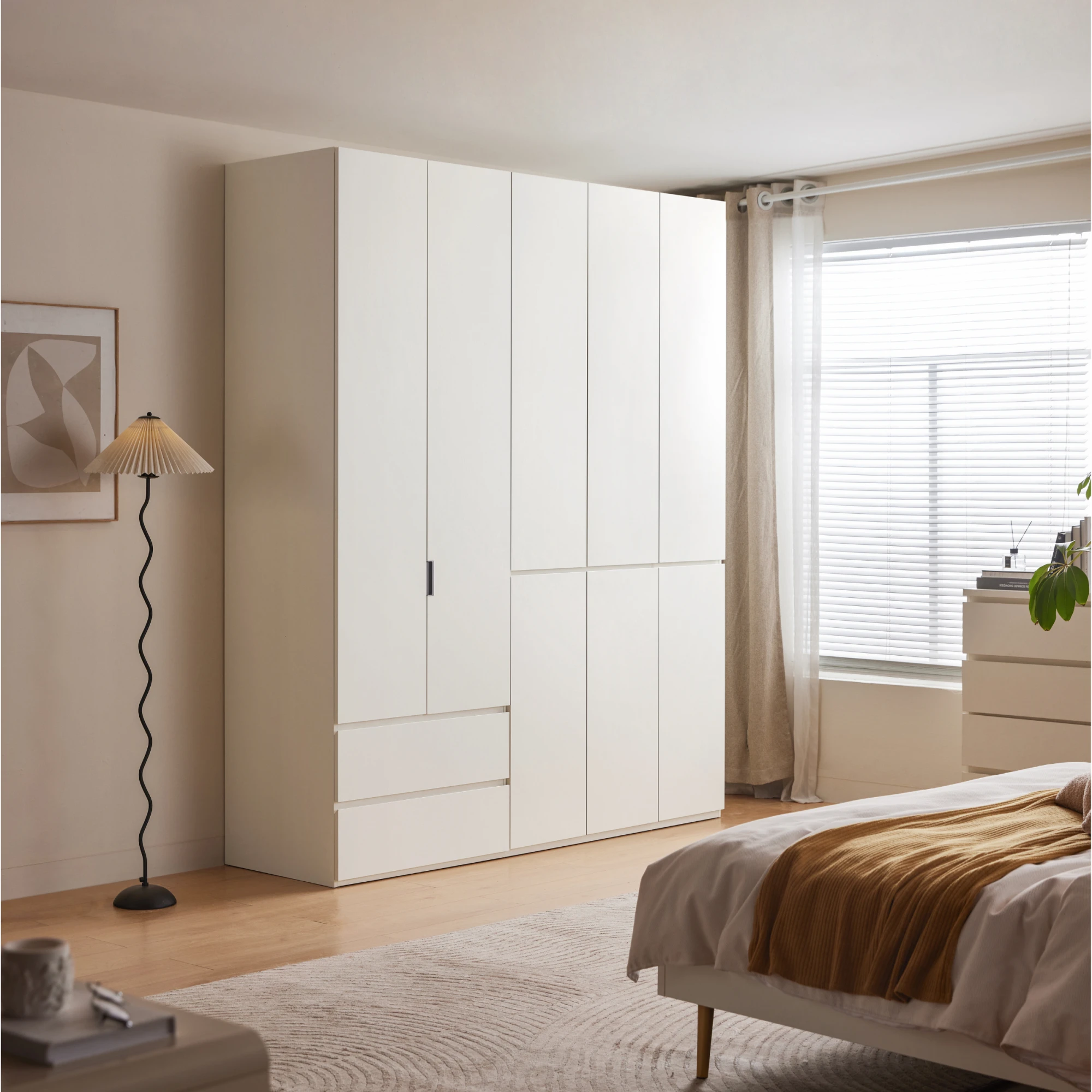 Linspire Serene 5-Door Wardrobe with Drawers