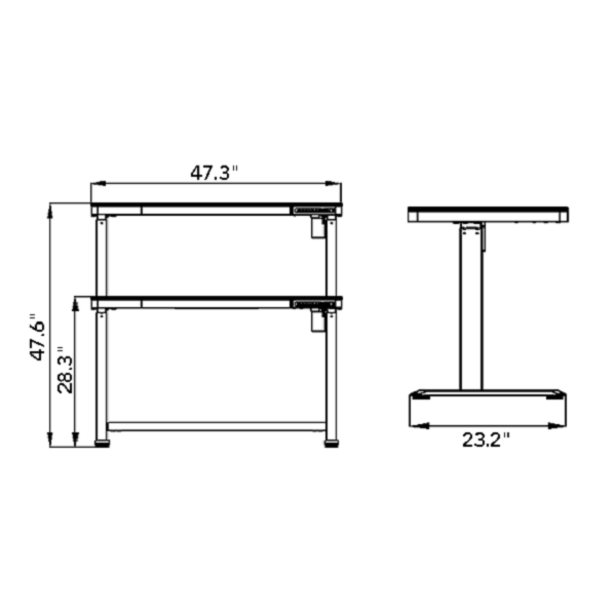 Loctek Et118 All-in-One Standing Desk, With 2 USB-A + 1 USB-C Charging Port, Pull-out Drawer, 120x60cm, Black