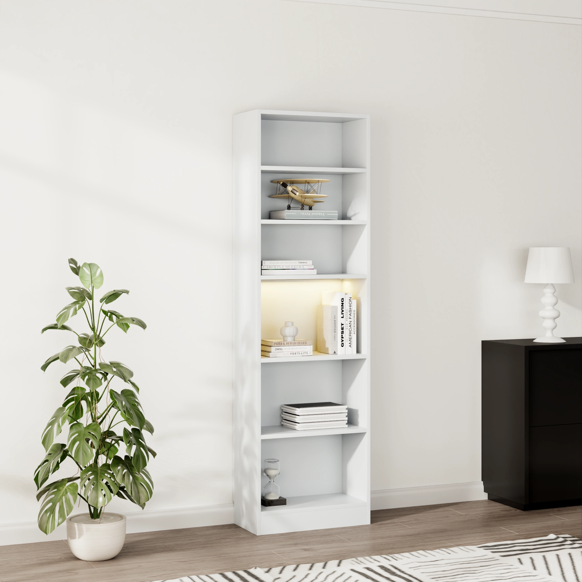 Loft Kiri Bookcase, 60cm, White