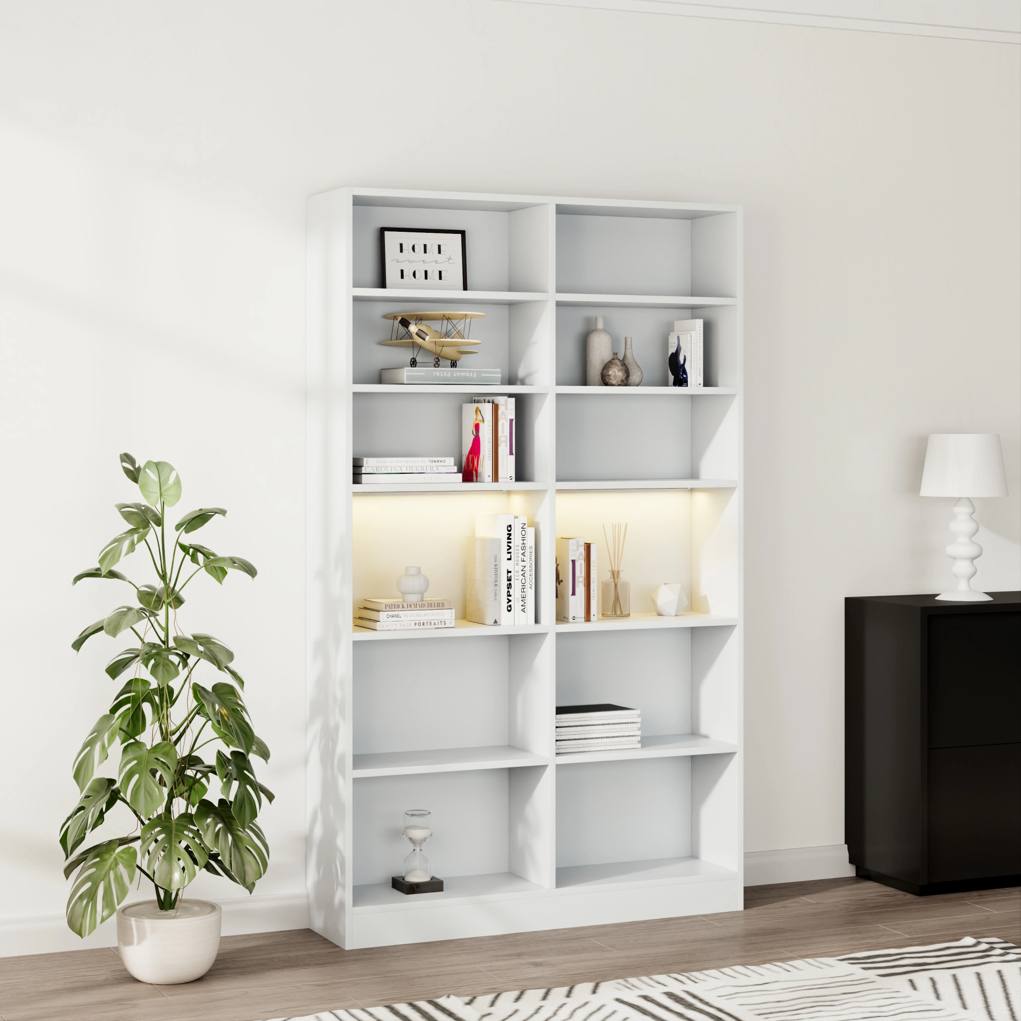 Loft Kiri Bookcase, 120cm, White