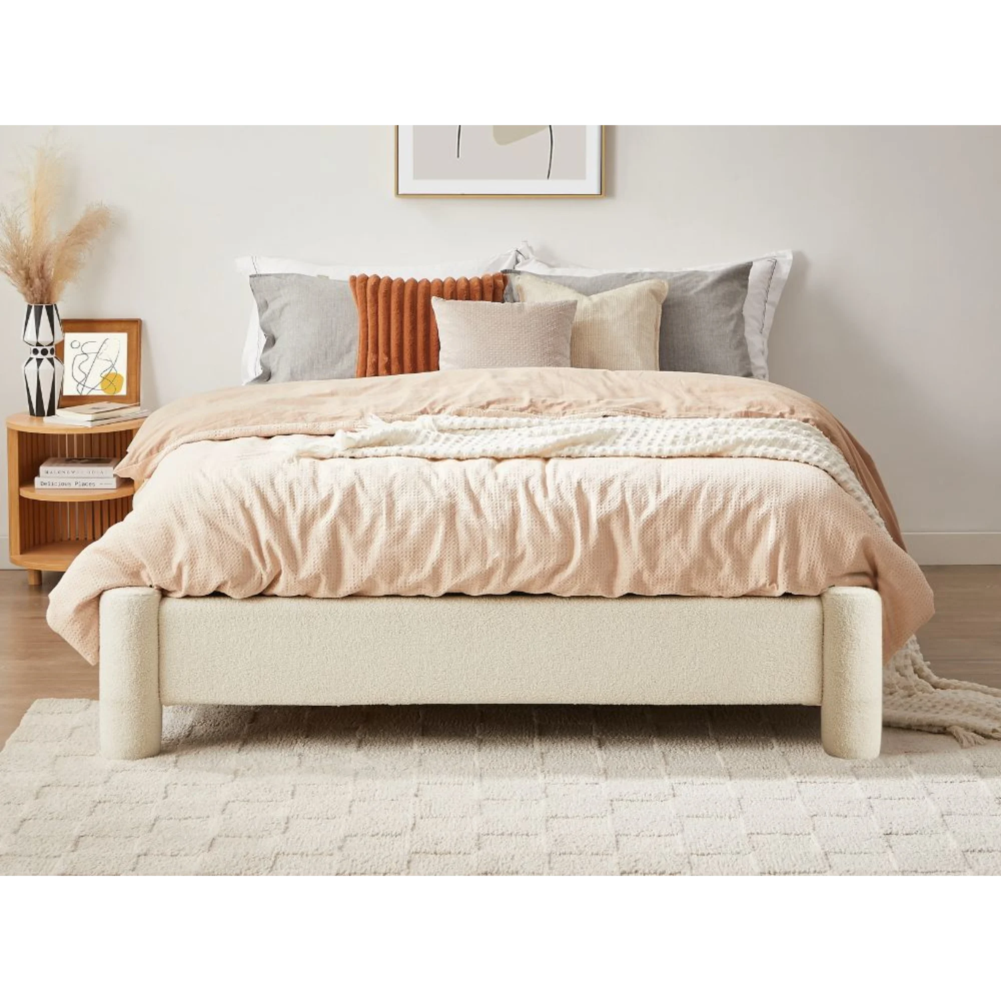 Lifely Zach Boucle NZ Double Bed Base