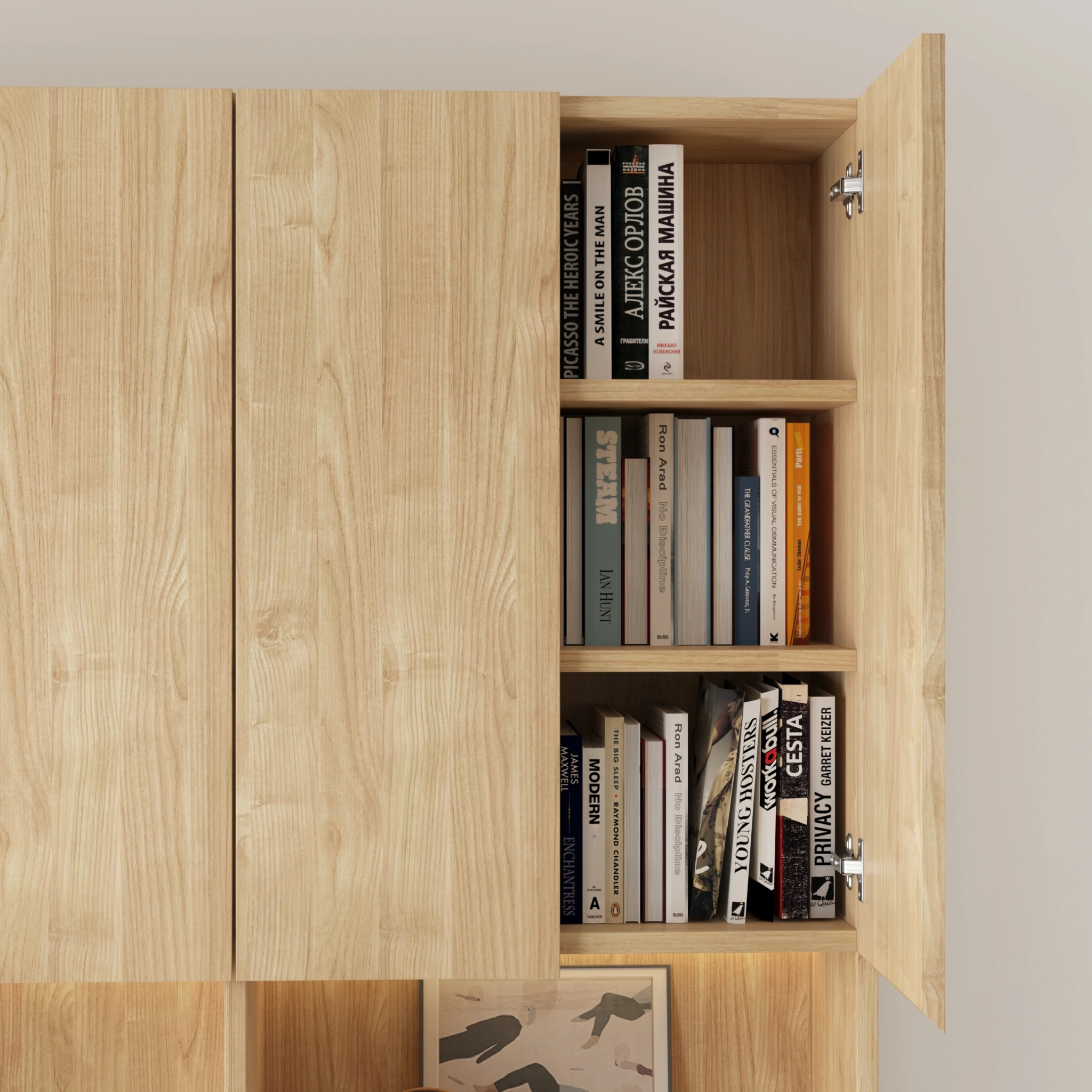Loft Kiri Bookcase Doors, 2 Doors, Natural Wood
