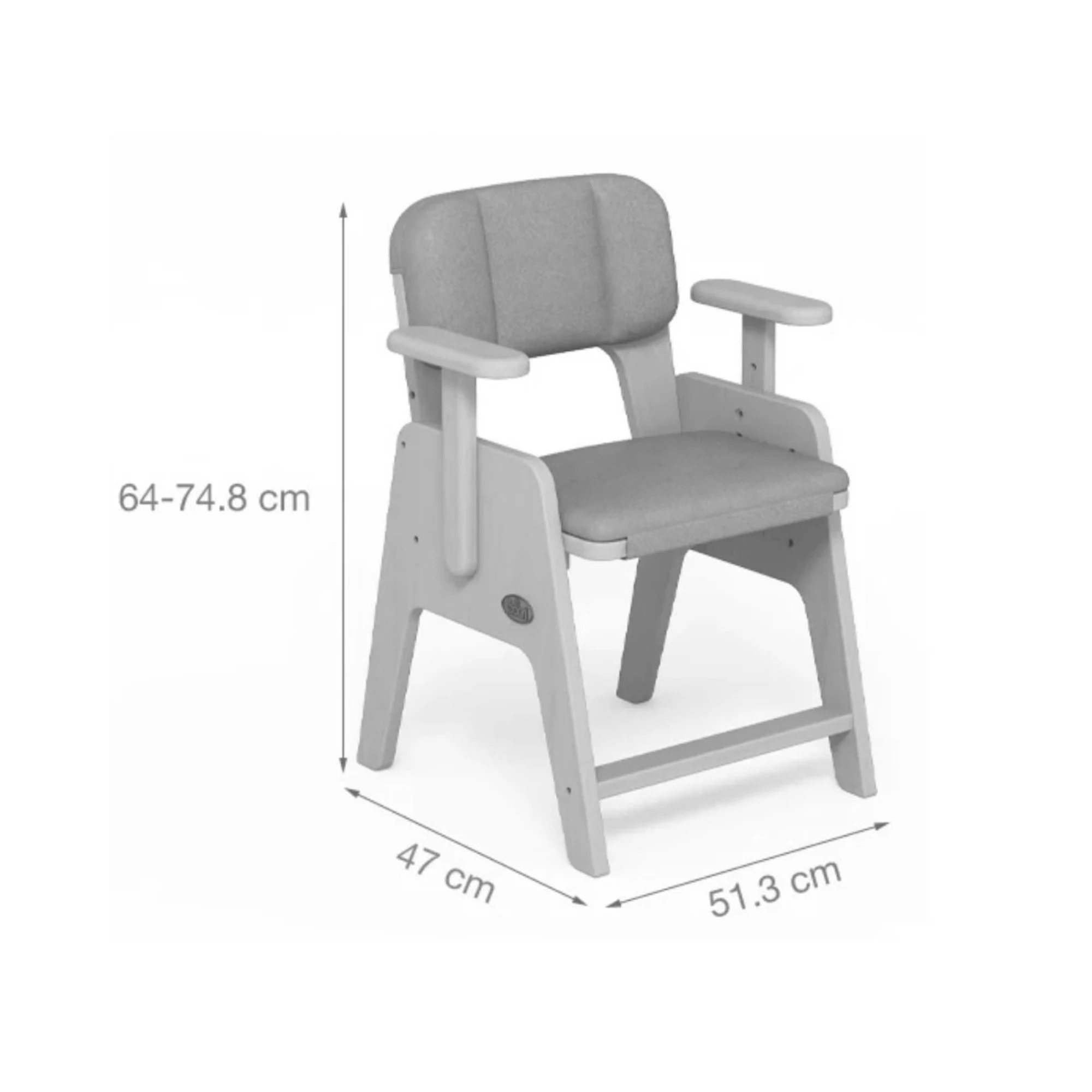 Boori Euler Kids Study Chair with Cushion Set, Blueberry
