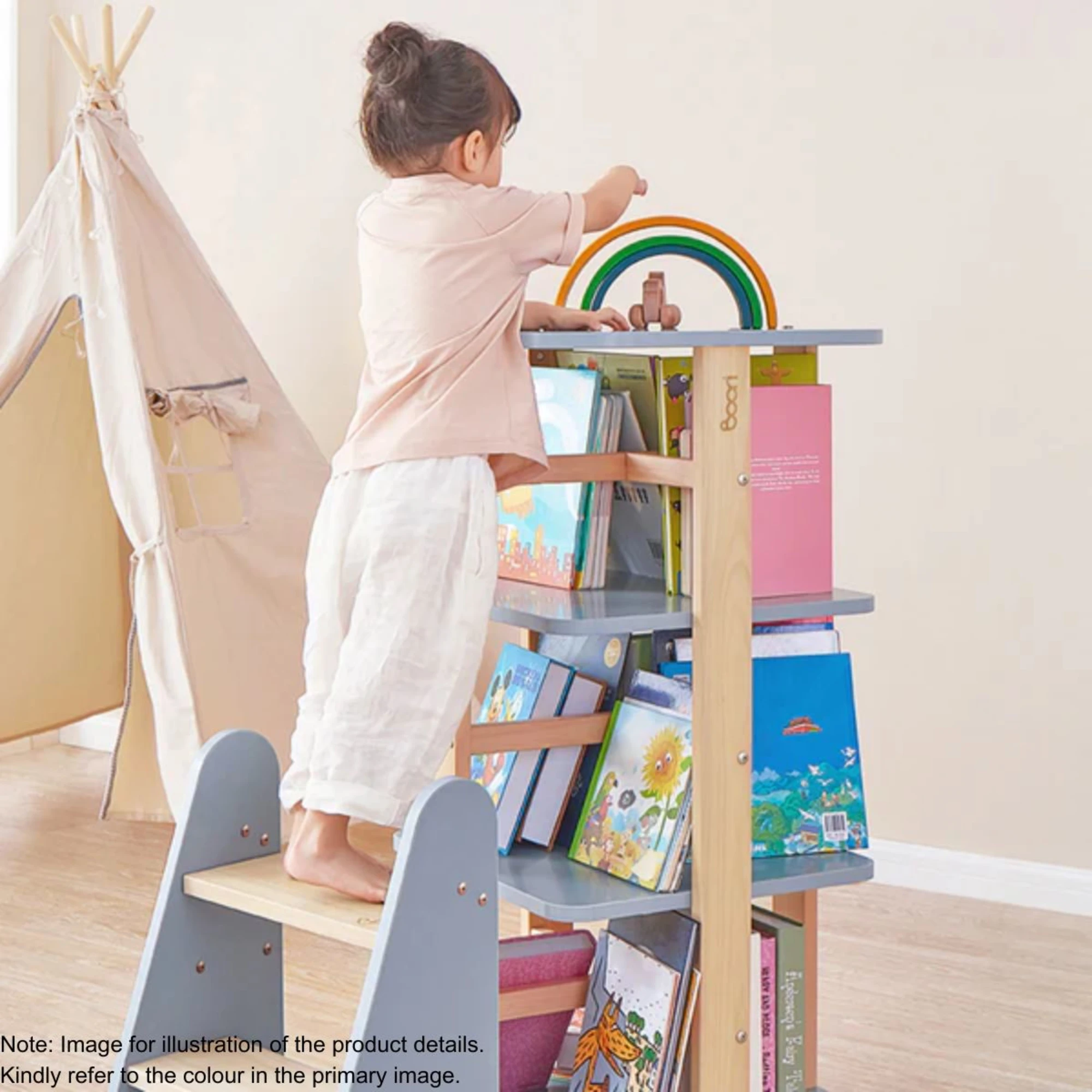 Boori Tidy Kids Rotating Bookshelf V22, Cherry