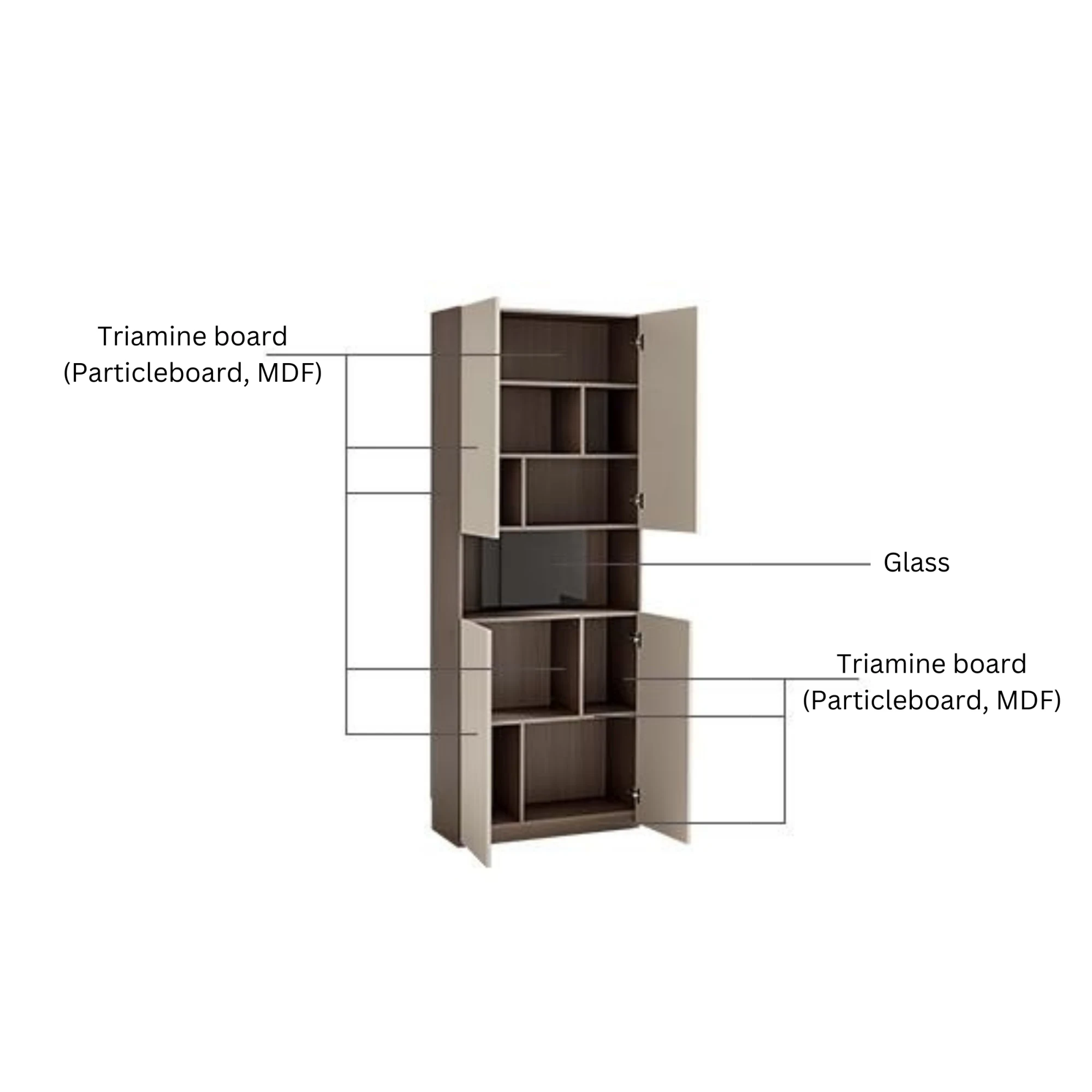 Linspire Vanko Floating Office Desk & Bookcase Set