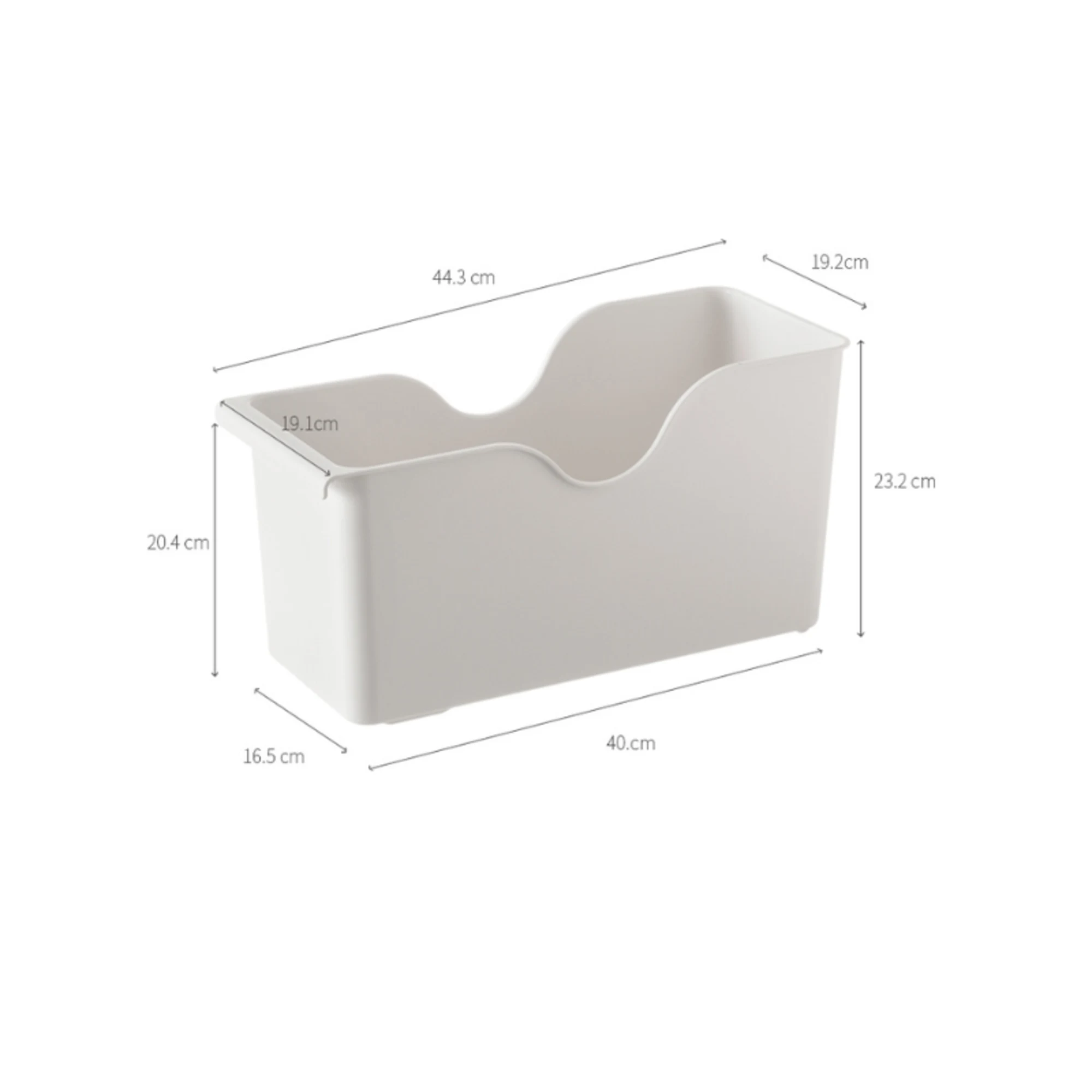ZenLife Glen Kitchen Storage Box, Medium, 14.7x40.8x23.2cm
