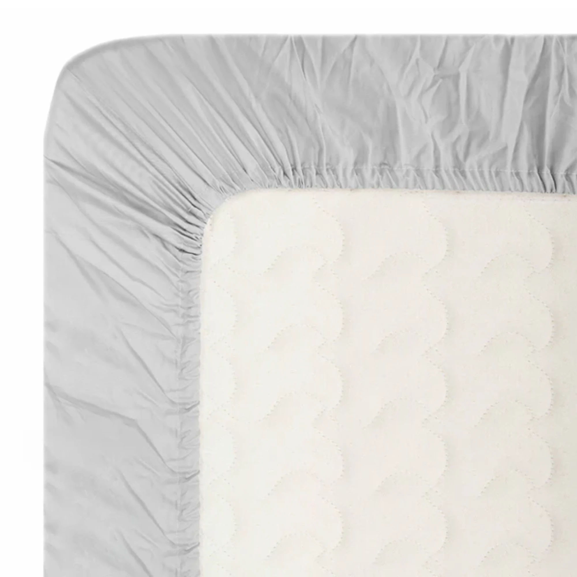 Boori Natty Kids Bedside Bed Fitted Sheet, 79x160cm, Grey