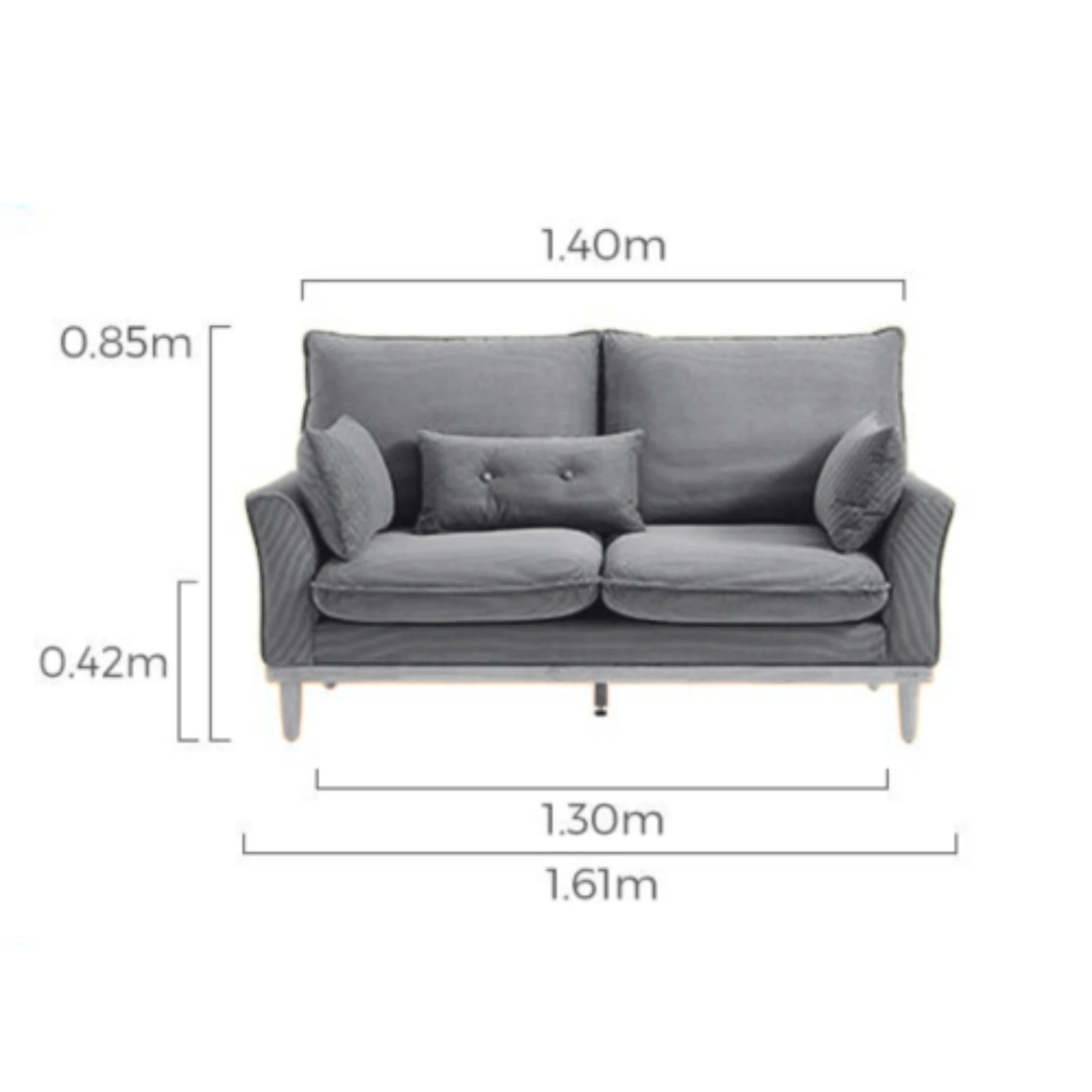 Linspire Moss 2PCS Sofa Set, 2+1 Seater, Neutral White