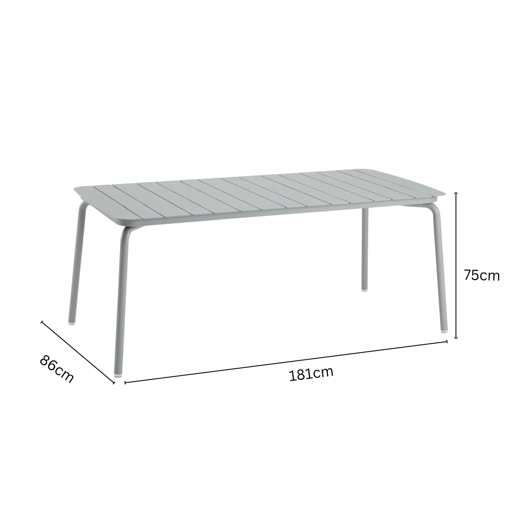 Wellmax Verano Outdoor Aluminium Rectangle Dining Table Set with 4 Chairs, Green