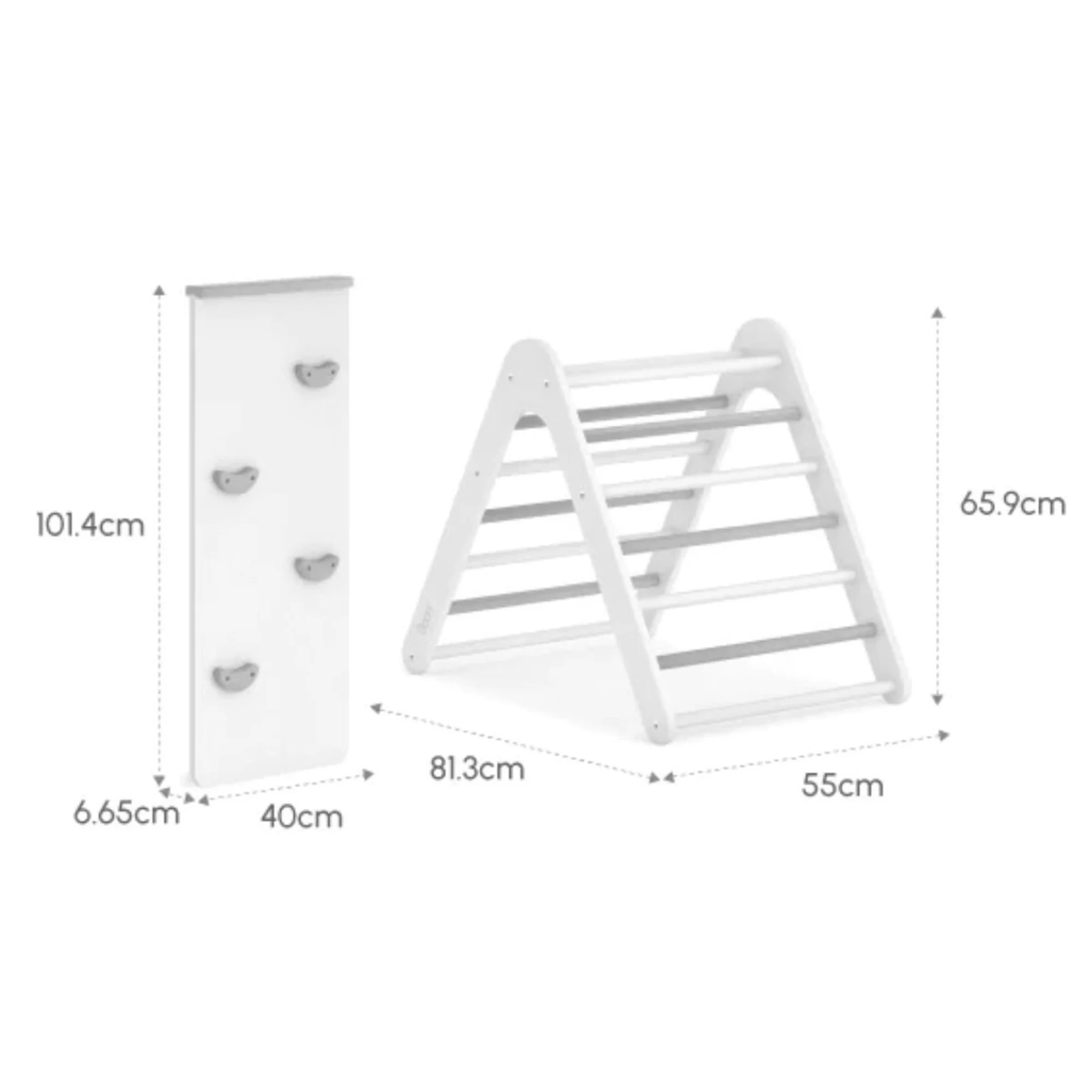Boori Tidy Kids Climbing Triangle & Ramp 2 Piece Set, Cherry