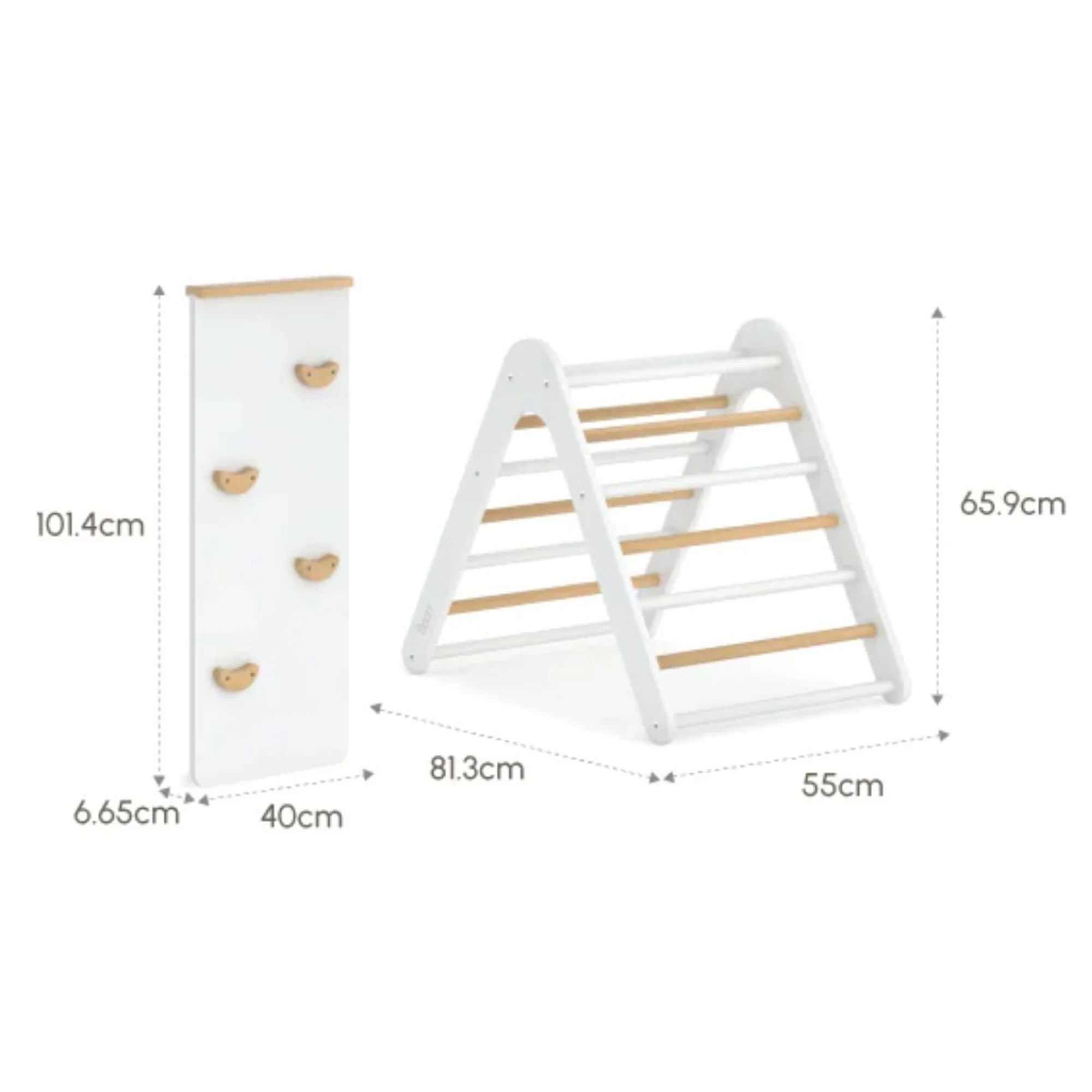 Boori Tidy Kids Climbing Triangle & Ramp 2 Piece Set, Barley