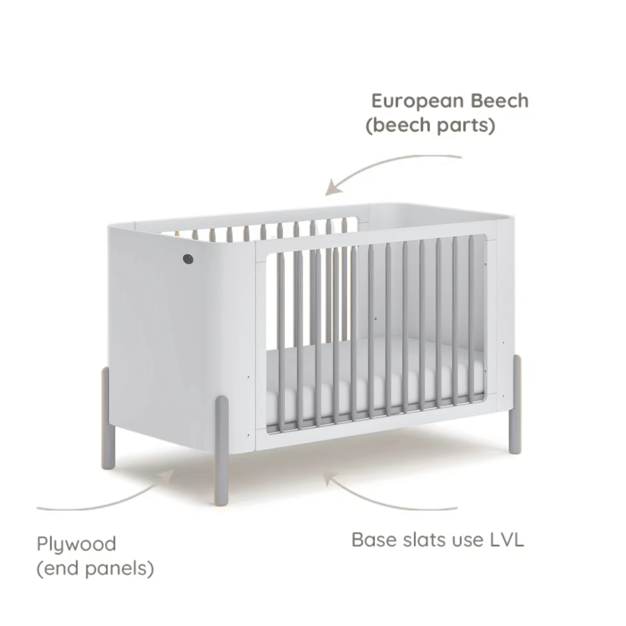 Boori Nova Kids Baby Cot, Blueberry