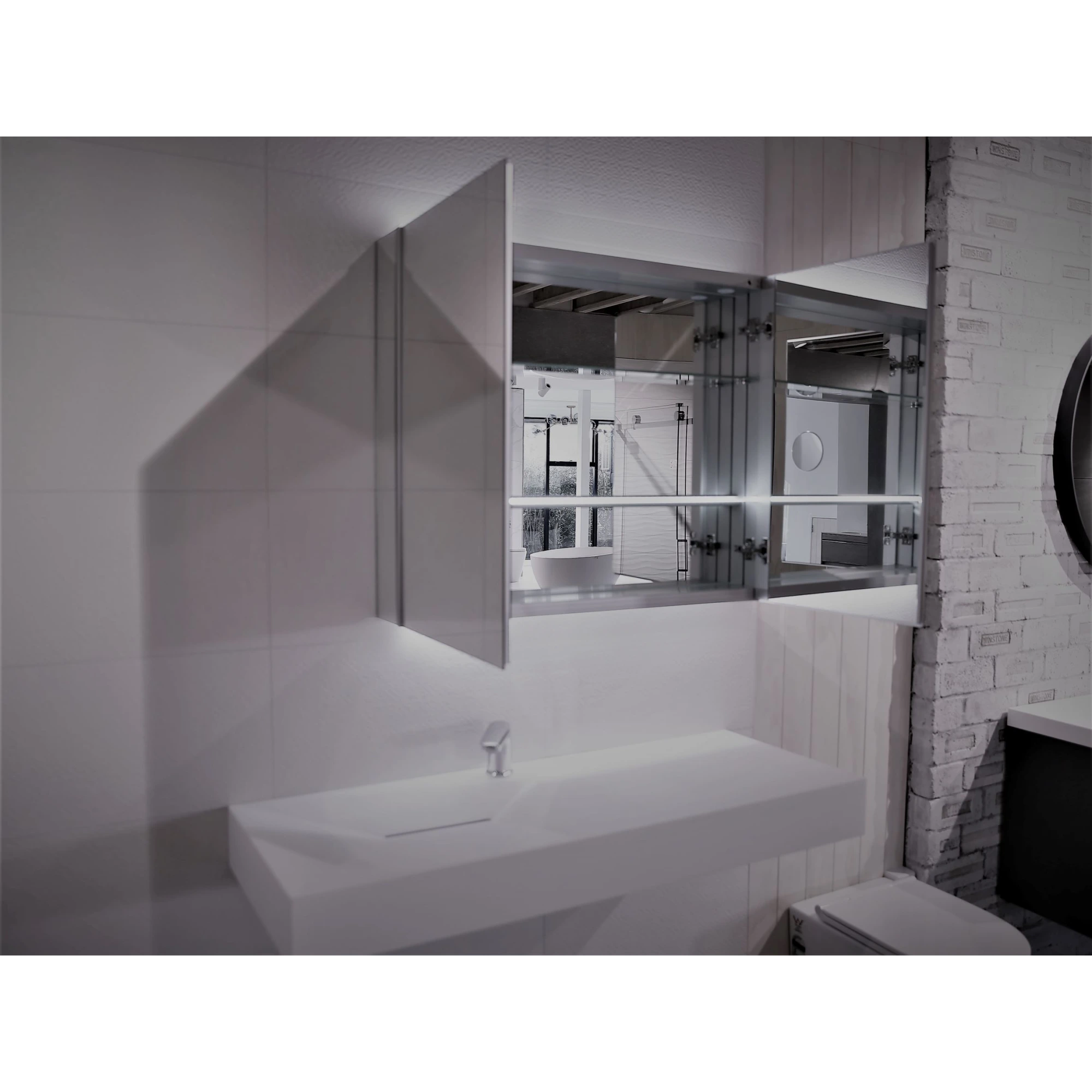 Aruvo Nfled Cabinet Mirror 90cm